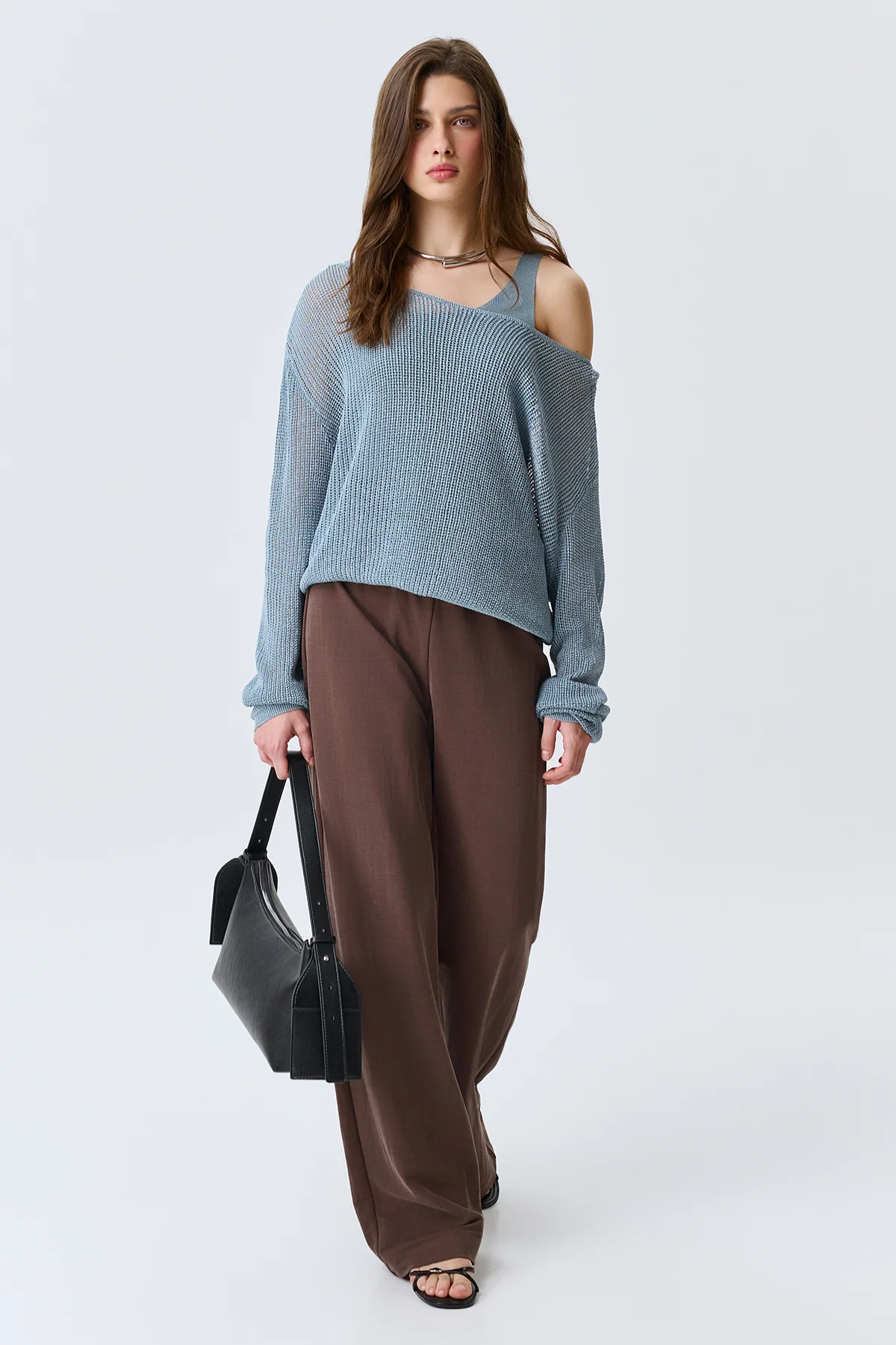 Прямые брюки из мягкого модала, 48