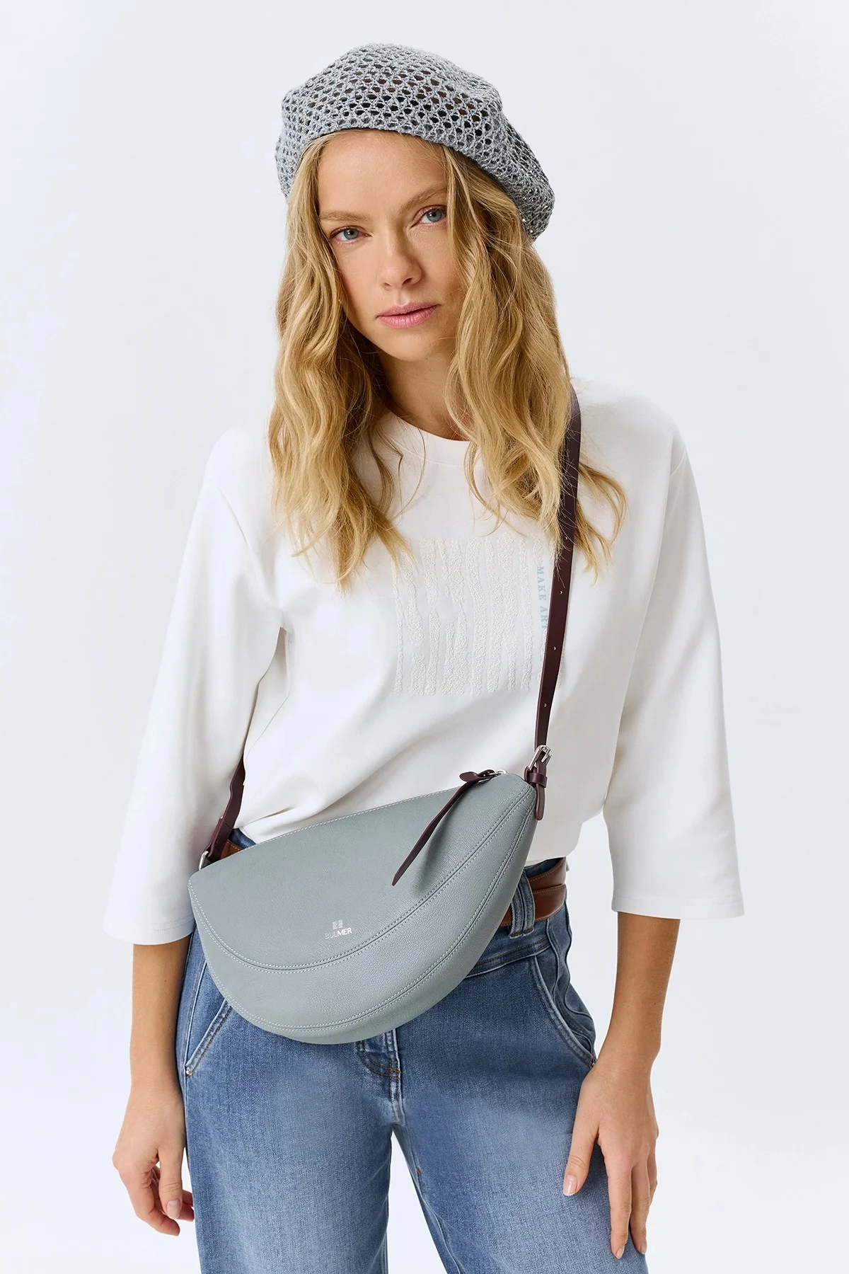 Сумка-седло из мягкой кожи, One