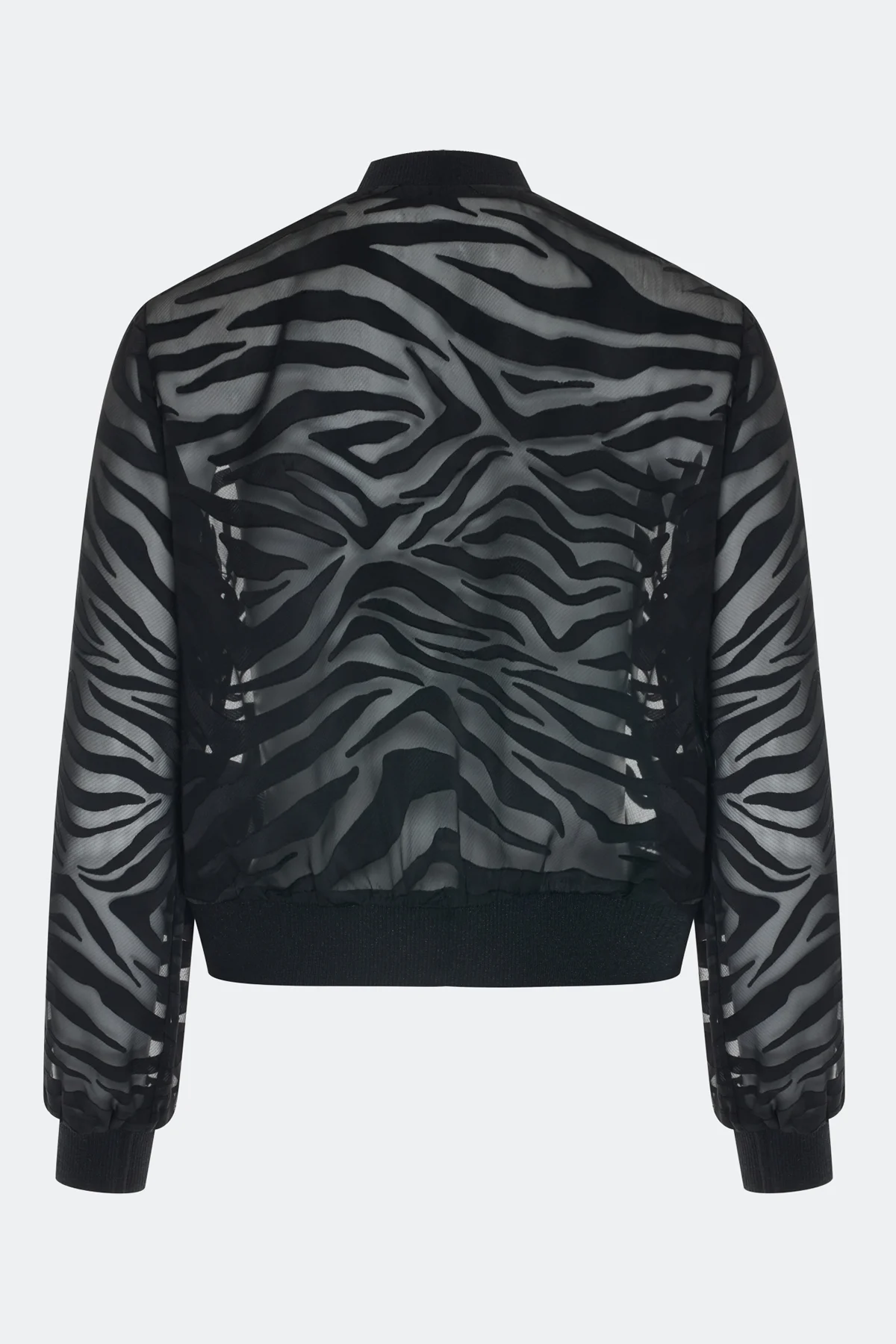 Полупрозрачный бомбер с анималистичным принтом, 46