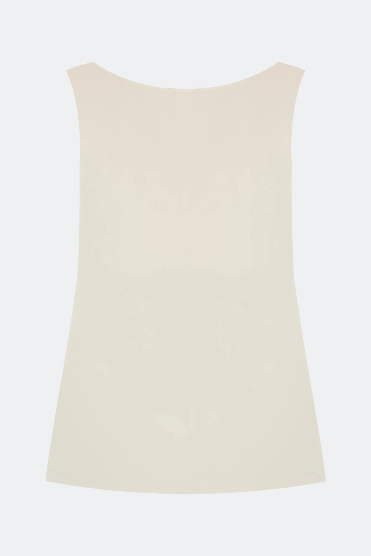 Белый свободный сатиновый топ, 48