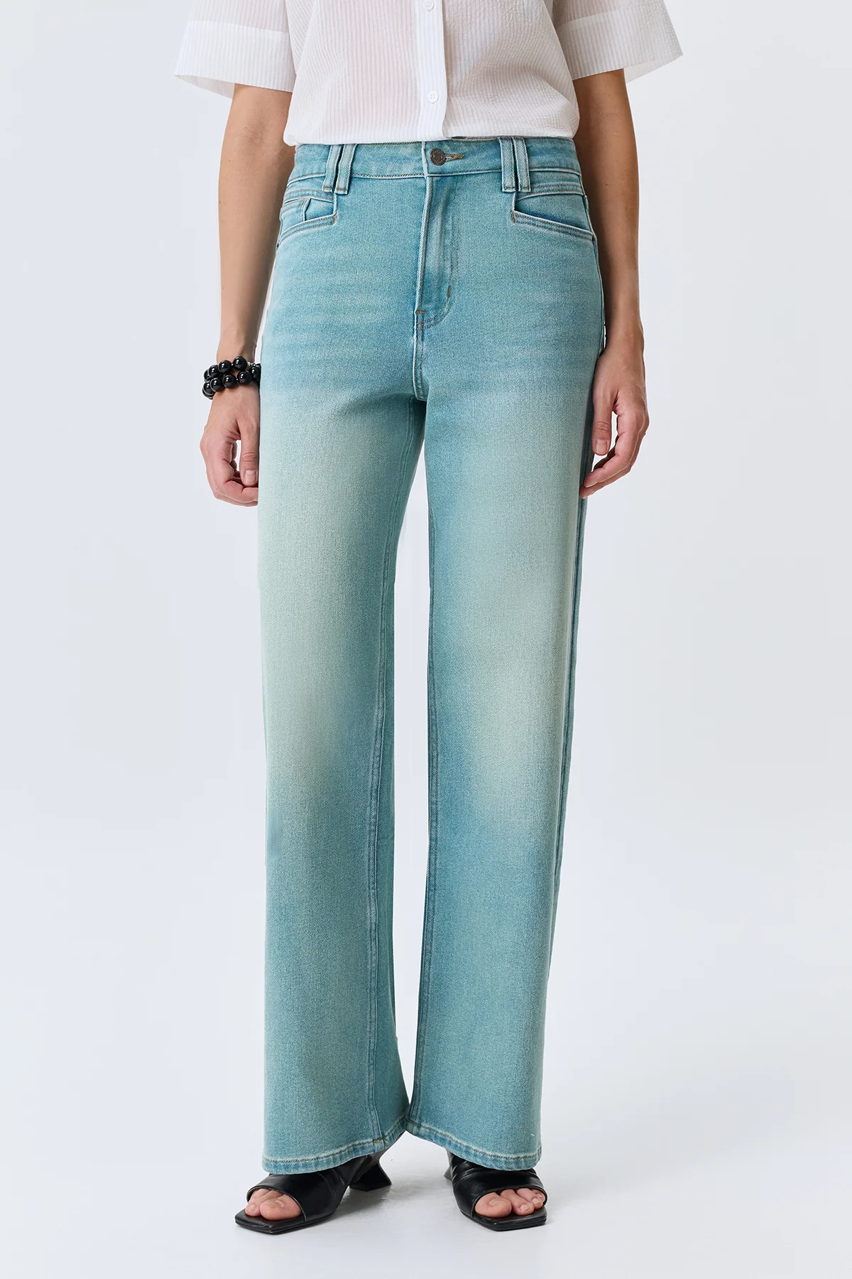 Бирюзовые джинсы Straight fit, 52