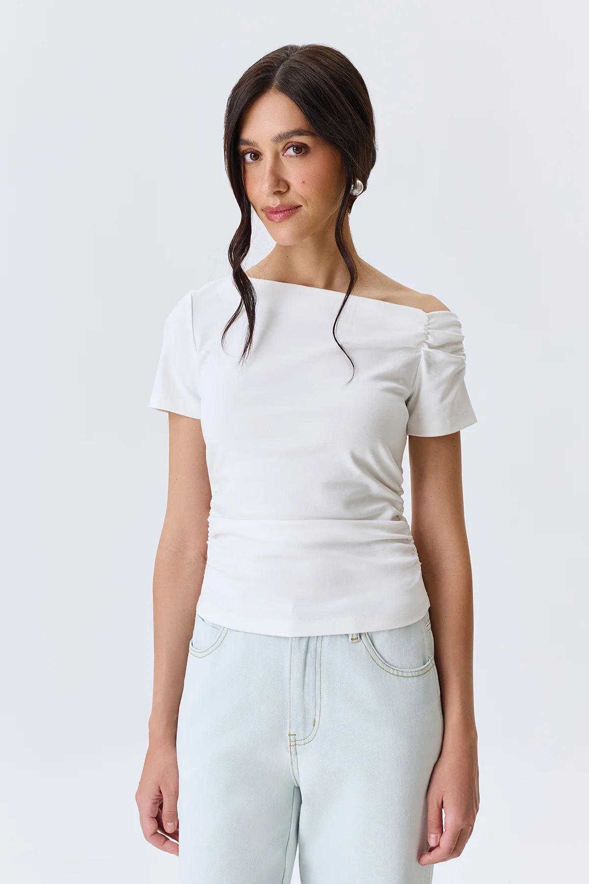 Асимметричный топ с драпировкой, 42