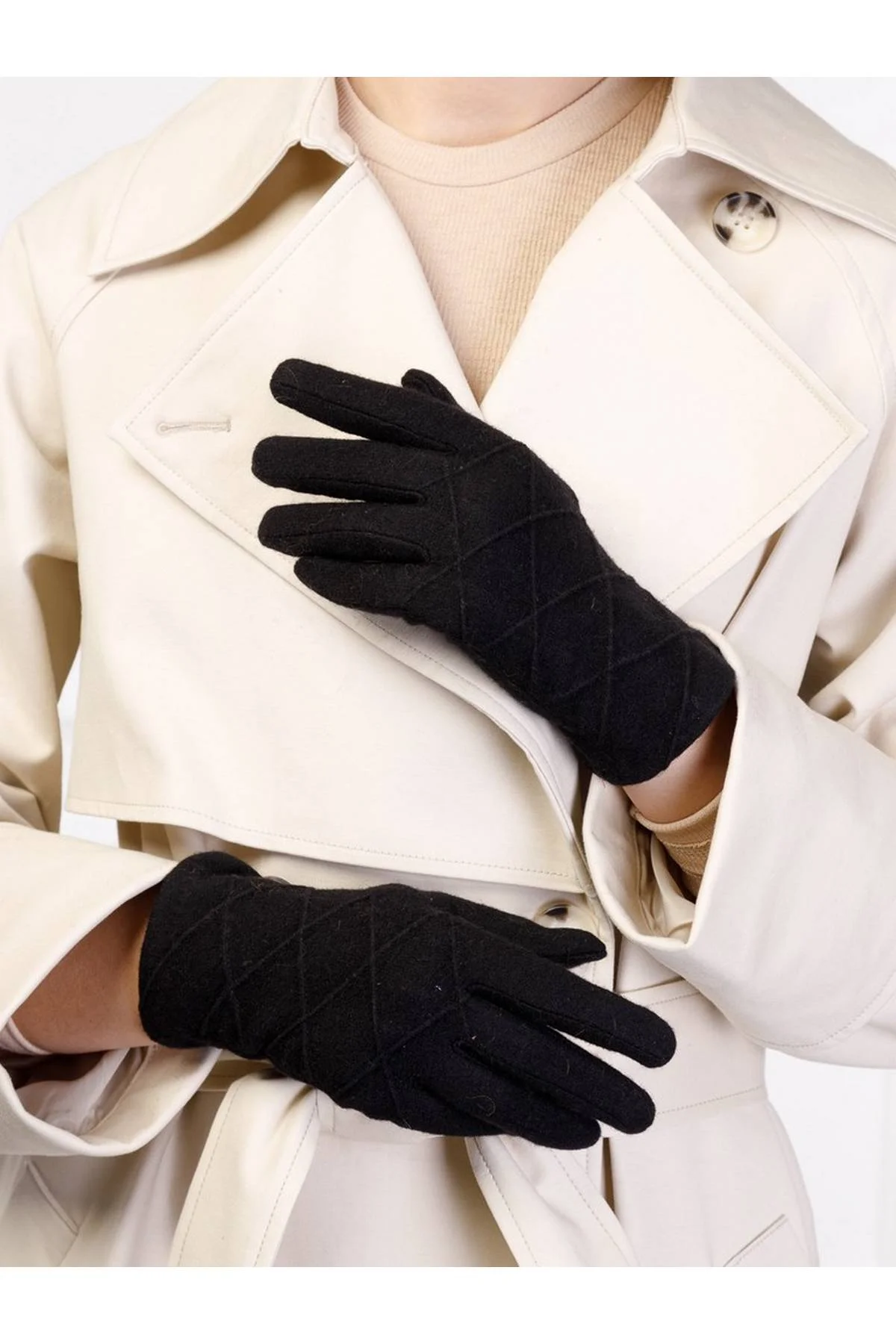 Перчатки черные, M