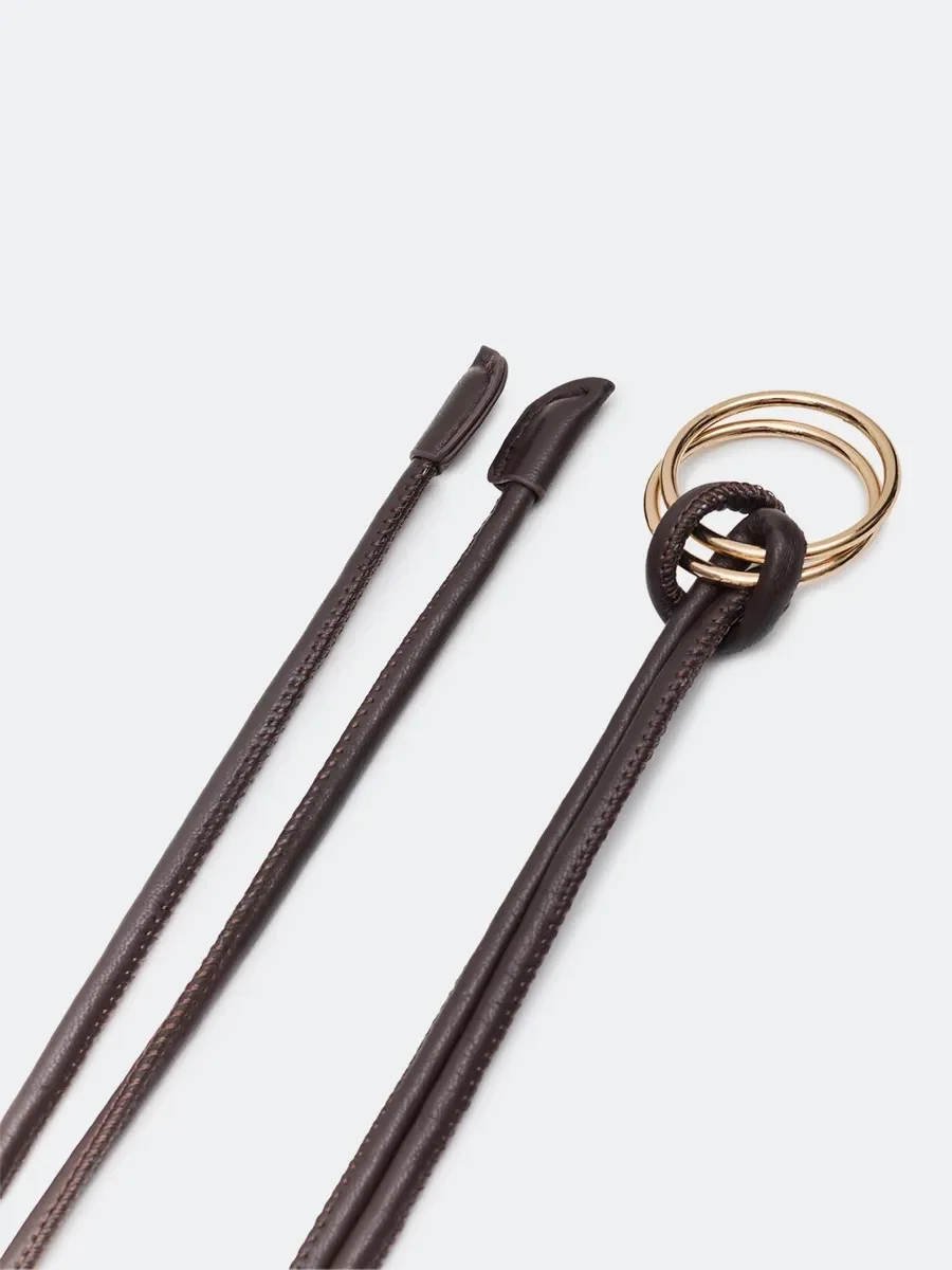 Ремень-шнурок с круглой пряжкой, One