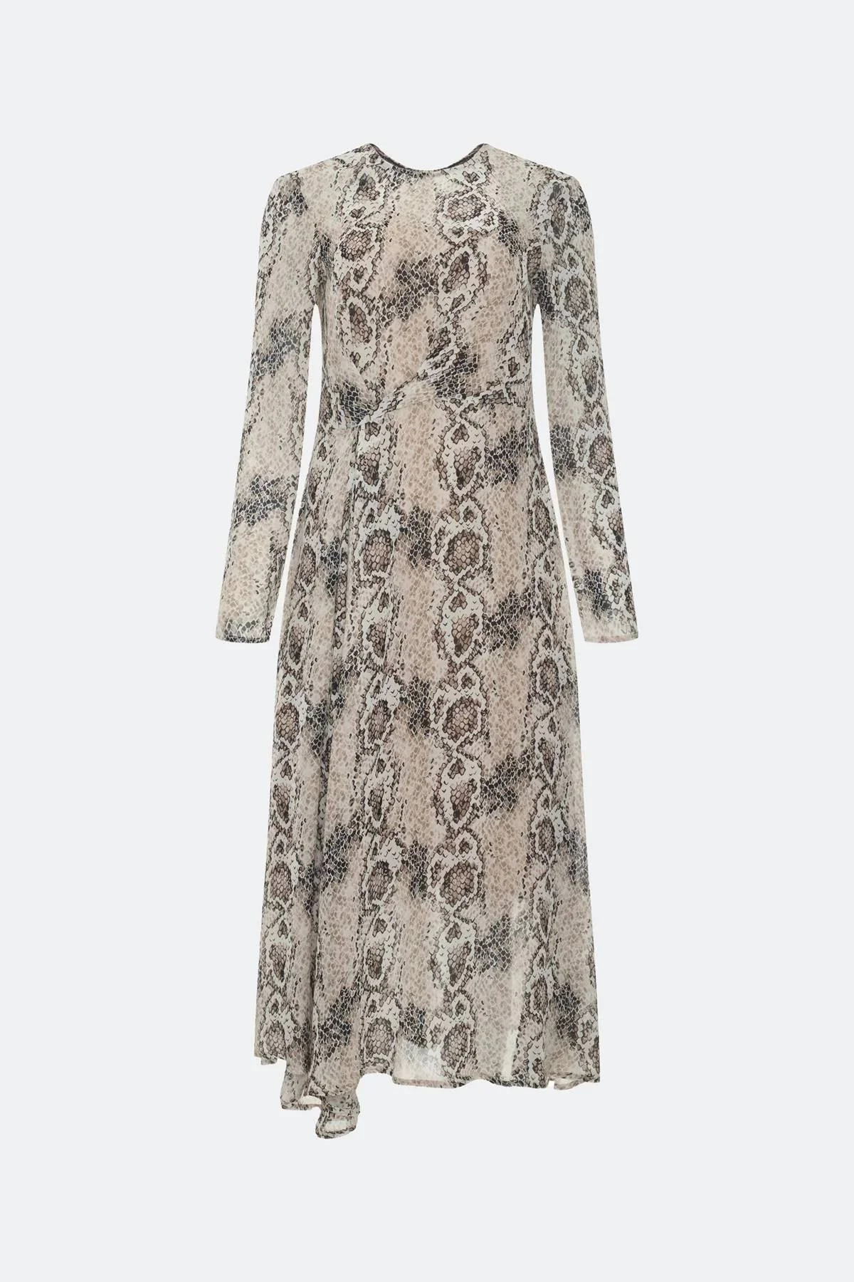 Платье-макси с анималистичным принтом,  50