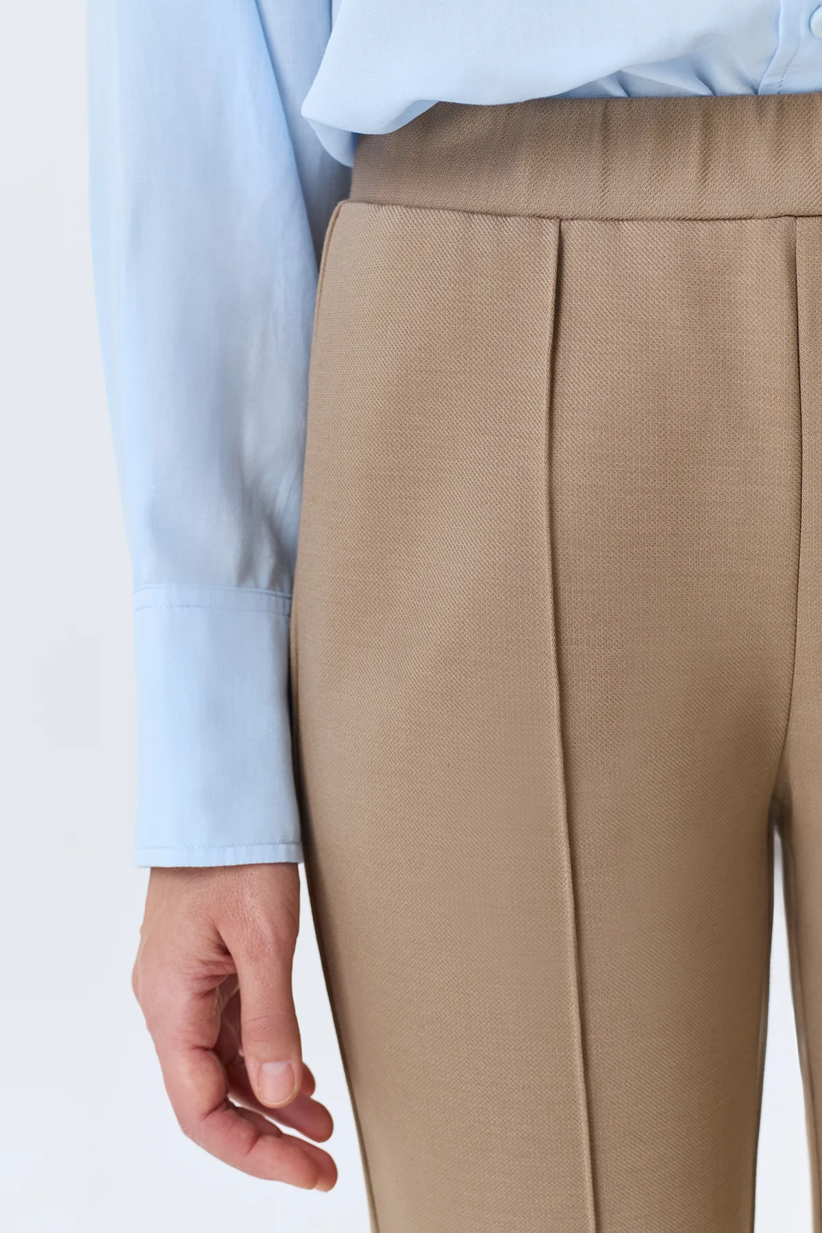 Брюки из джерси с простроченными стрелками, 42