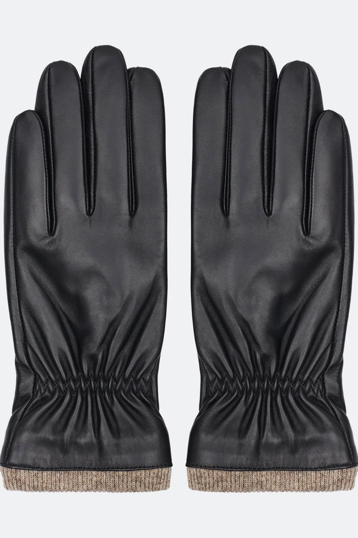 Перчатки из натуральной кожи с манжетами, 7,5