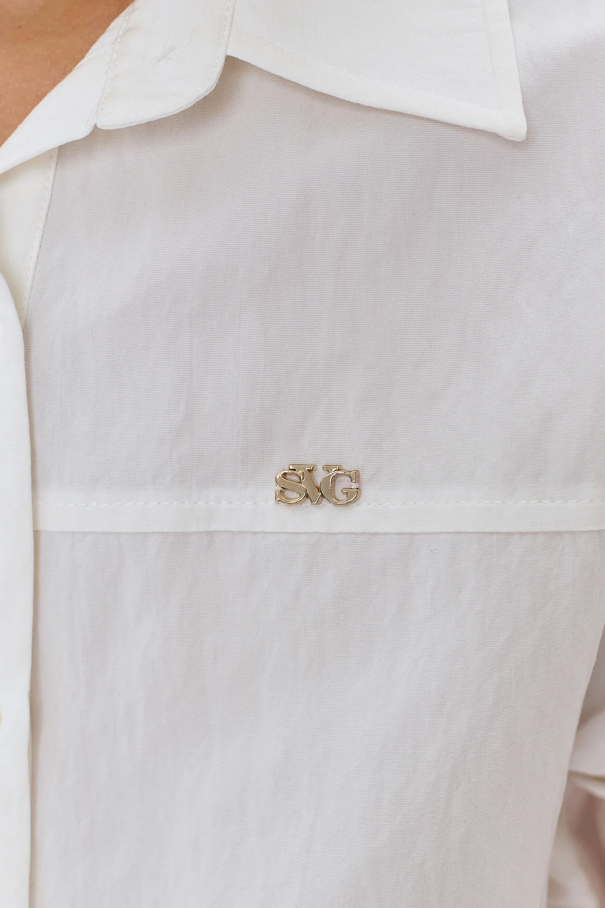 Укороченная рубашка с кулиской, 50