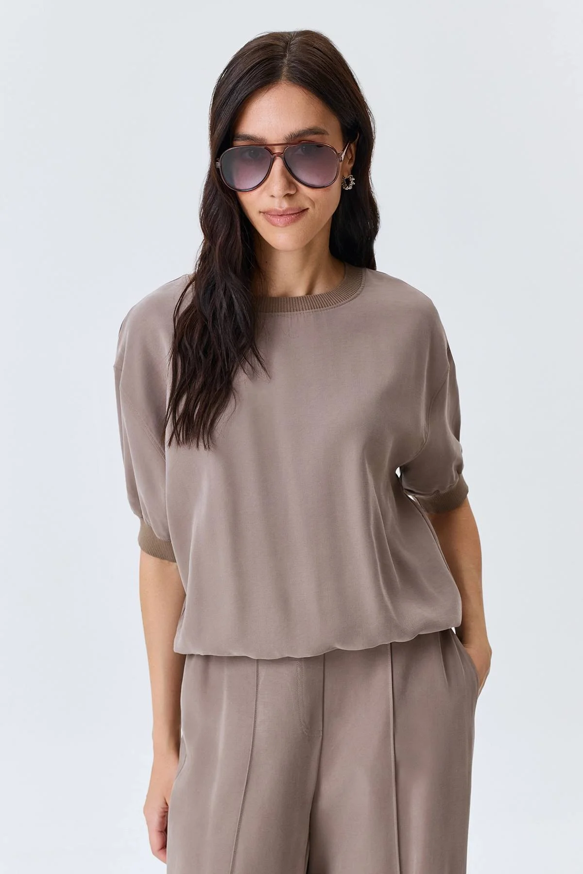 Свободная блузка из вискозы, 52