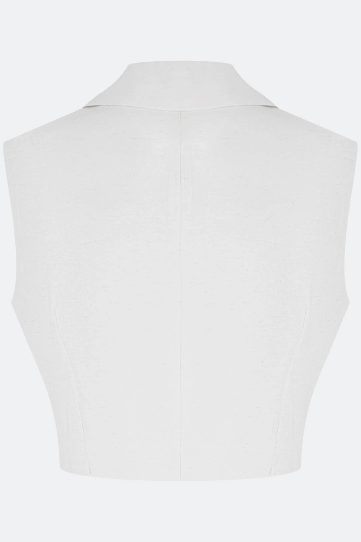 Укороченный жилет из вискозы белый, 46