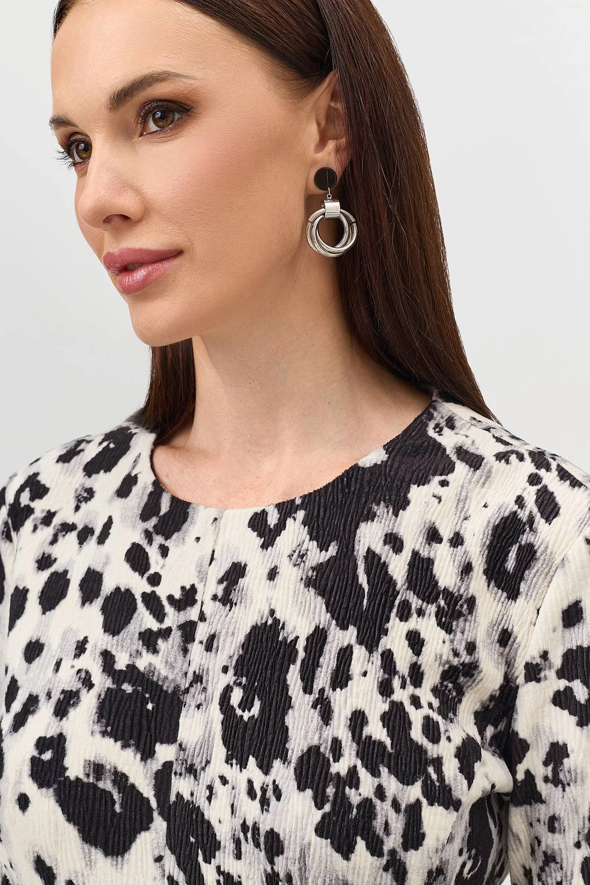 Платье с монохромным принтом, 48