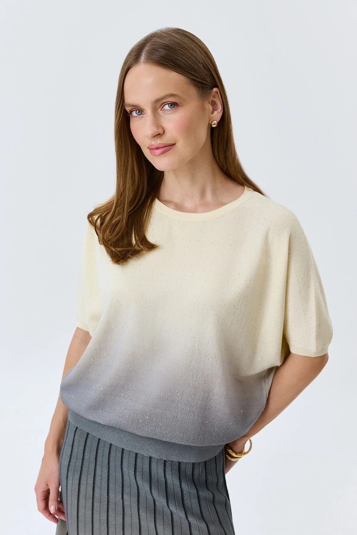 Вязаный джемпер с градиентом, 46