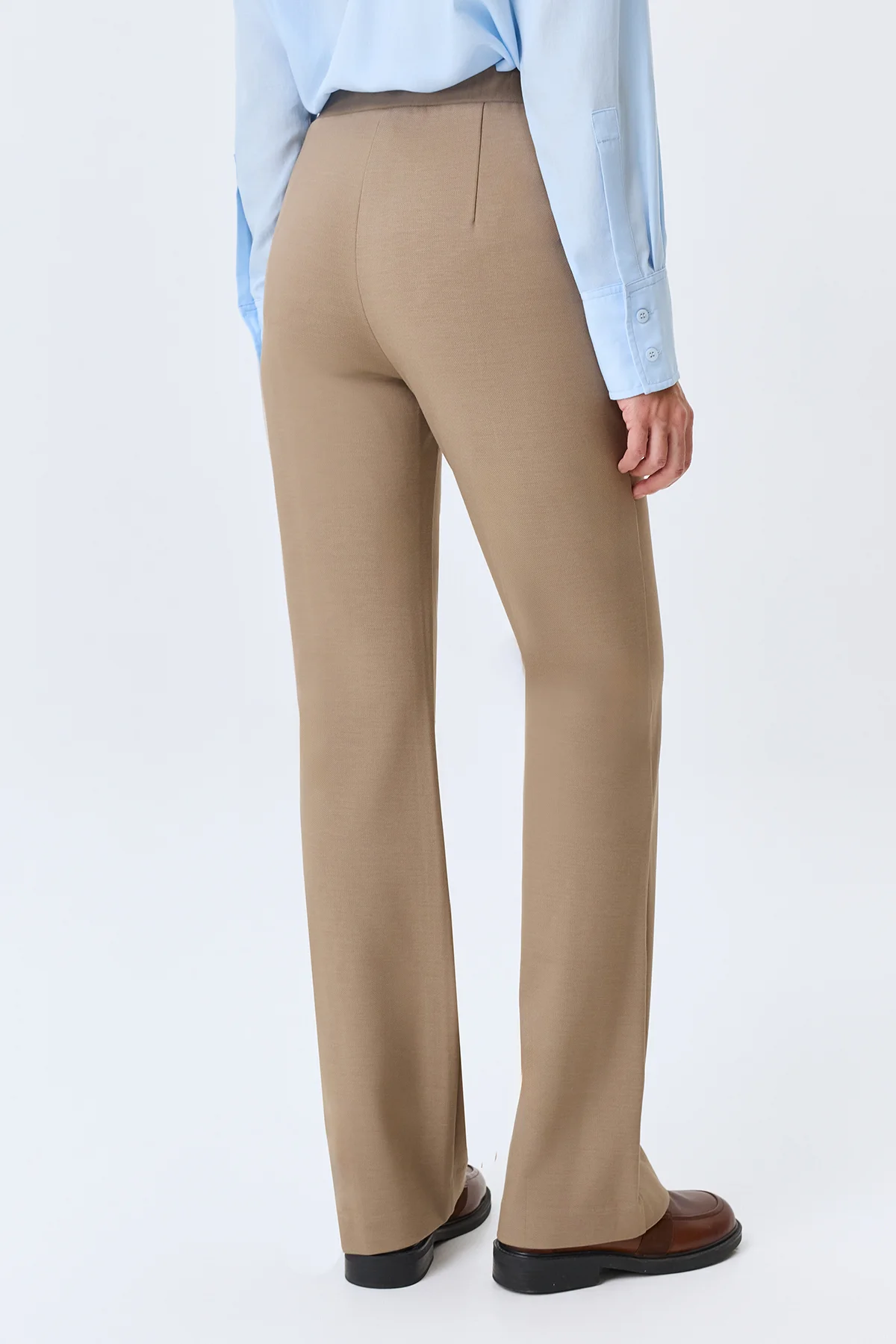 Брюки из джерси с простроченными стрелками, 46