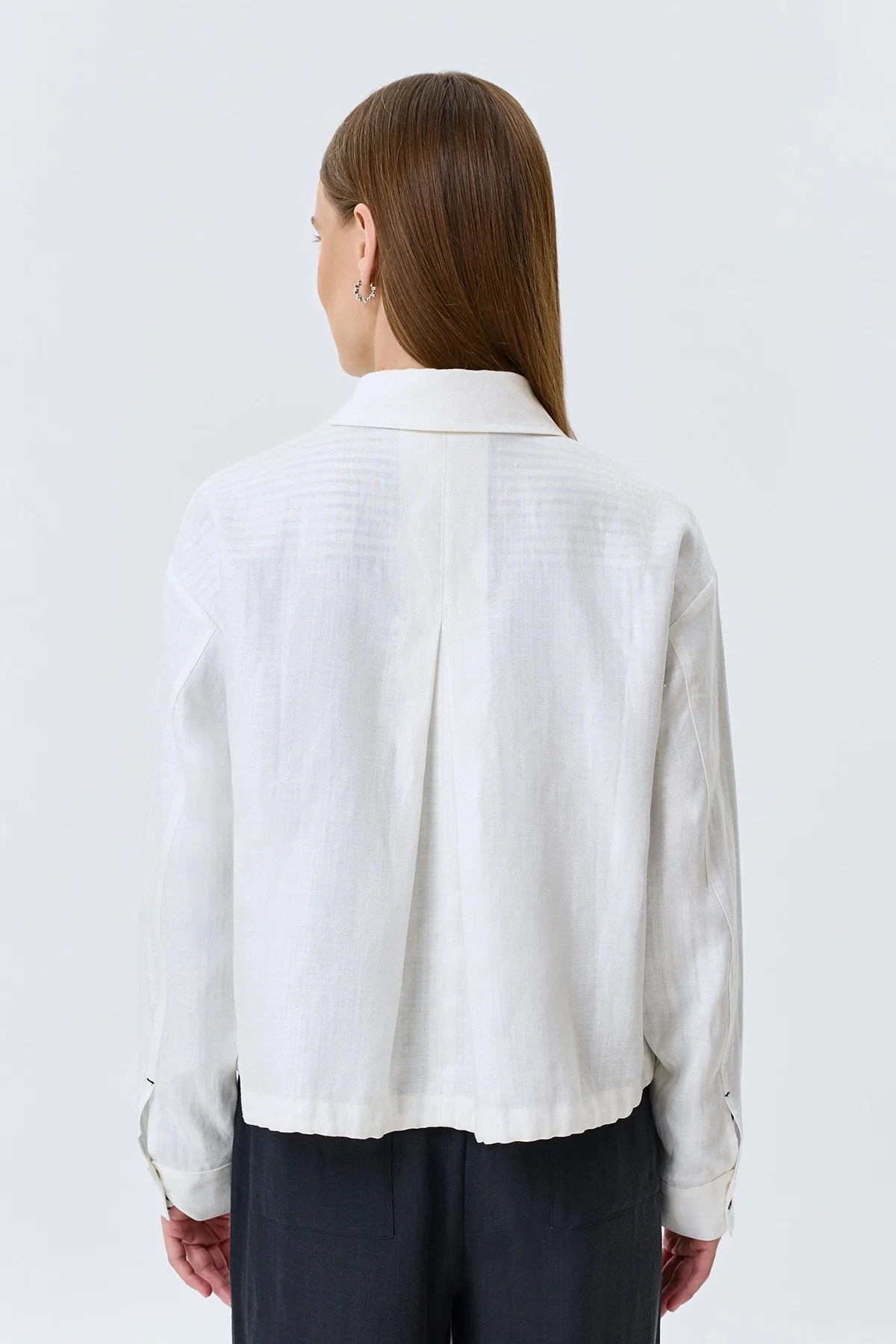 Жакет из тенселя и льна, 44