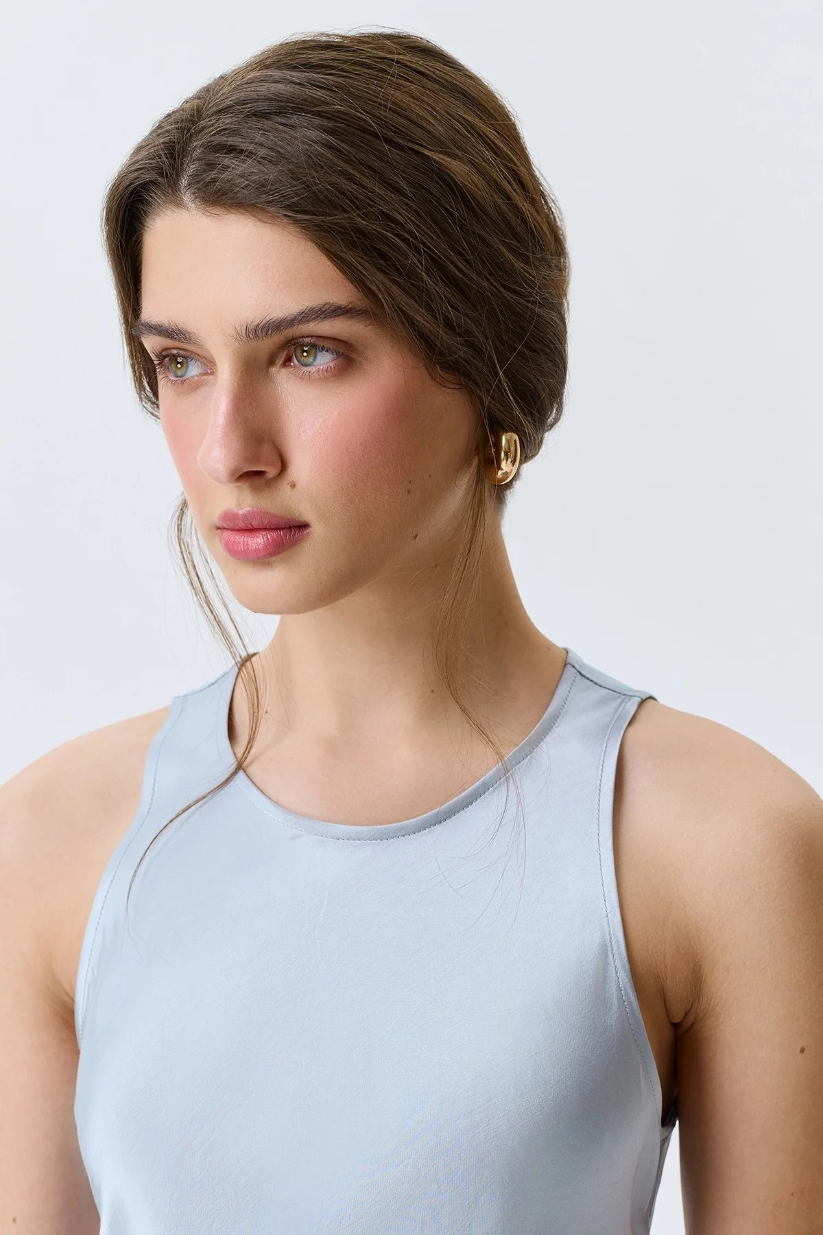 Сатиновое платье из смесовой вискозы, 48