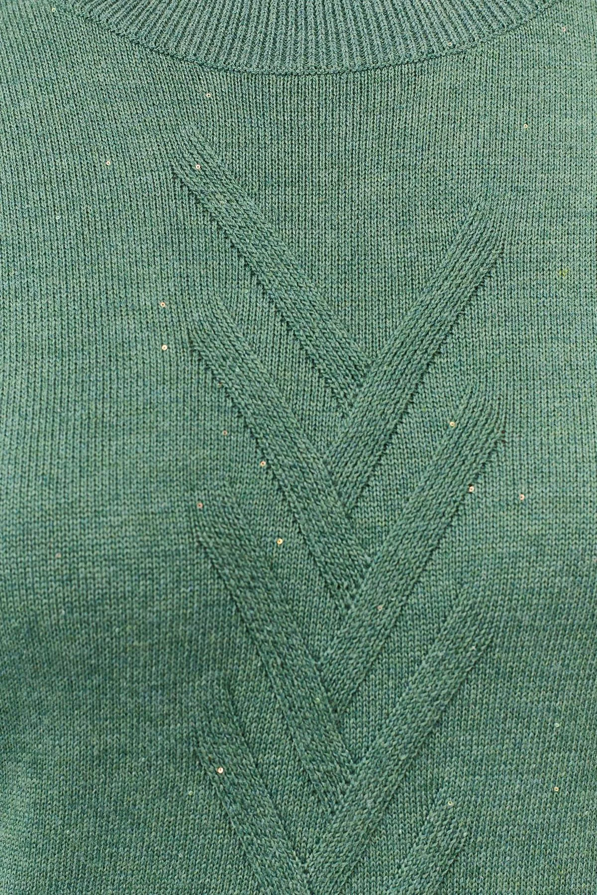 Лимитированная серия джемпер с мерцающими пайетками с палантином, 36