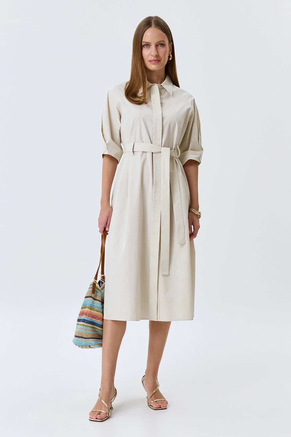 Платье-рубашка из 100% хлопка, 44