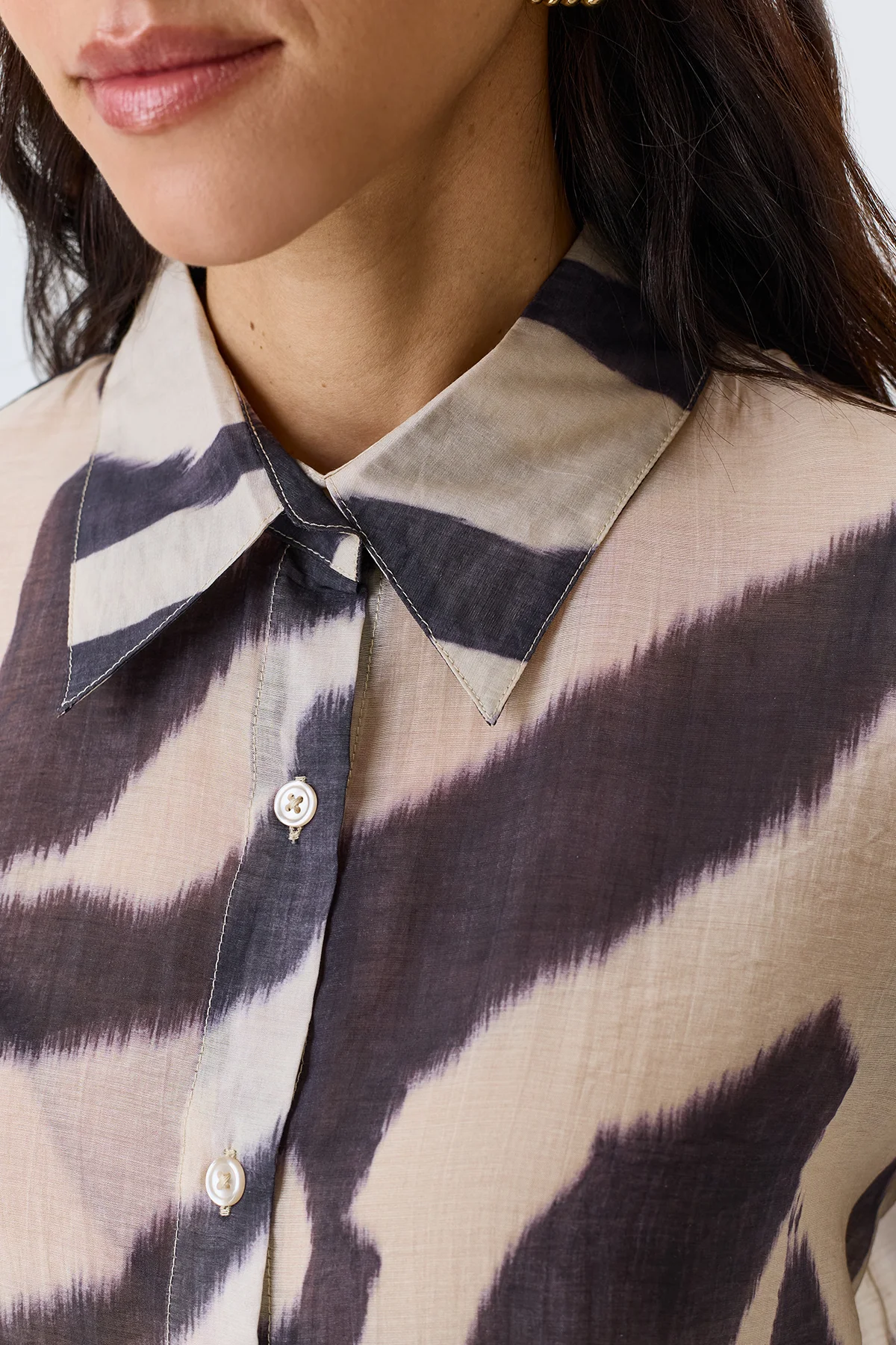 Блузка из тенселя с принтом, 50