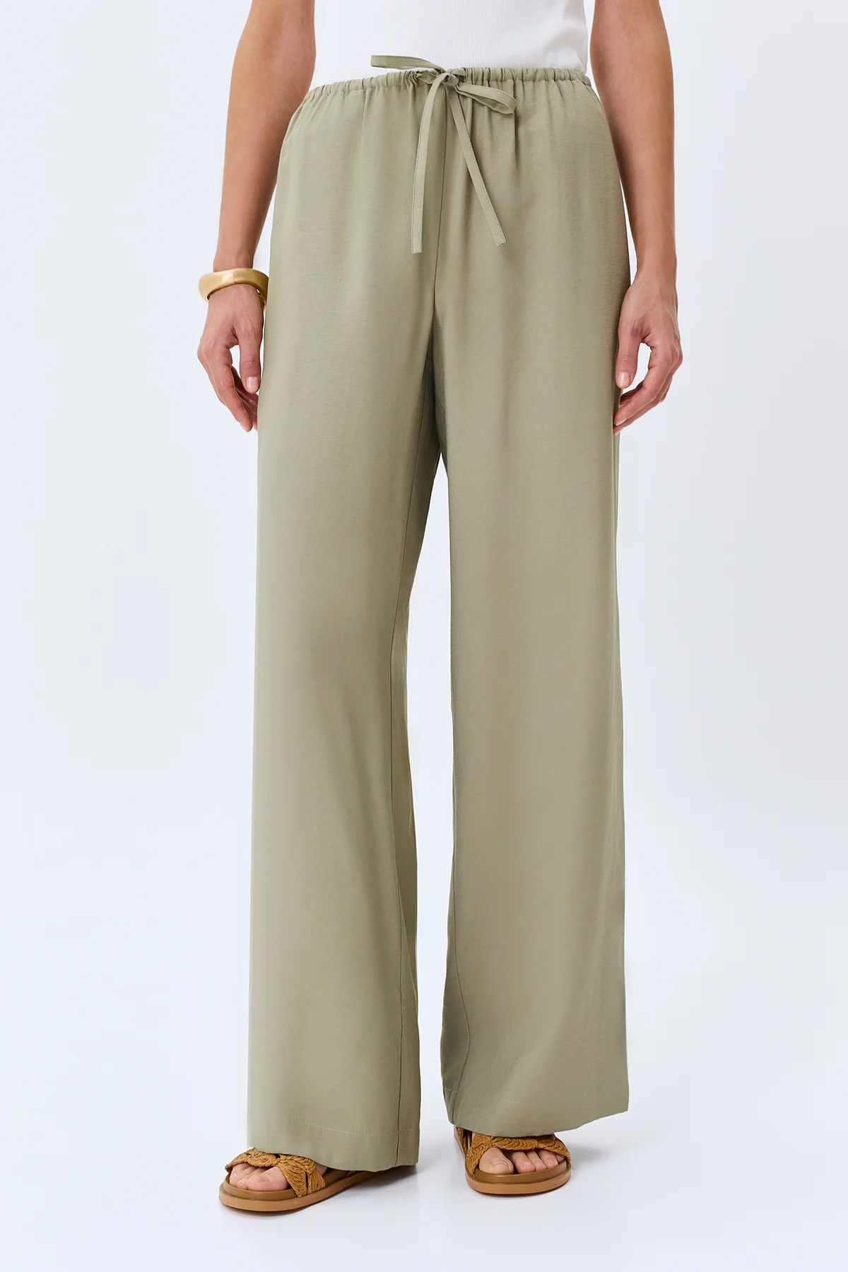 Свободные брюки с широкими отворотами, 52