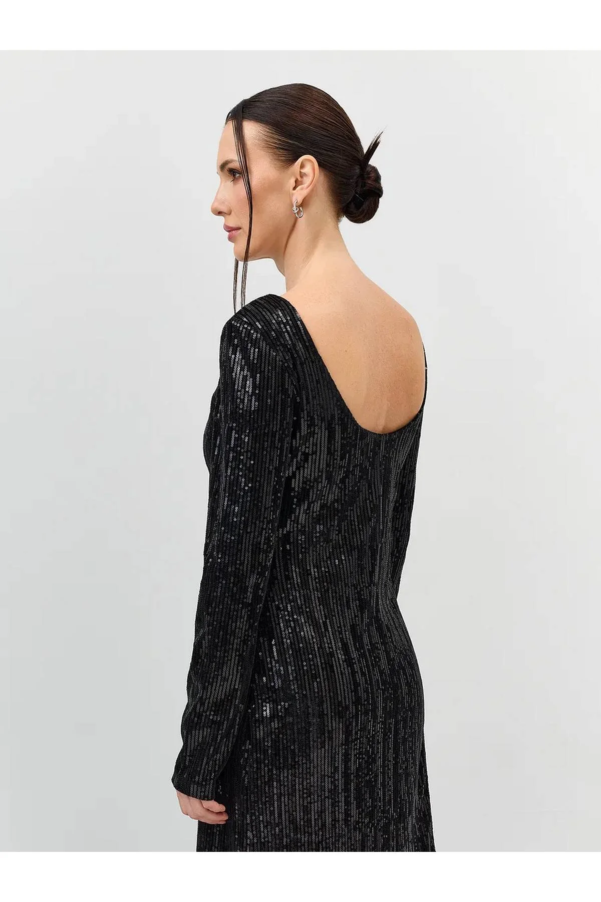 Лимитированная серия элегантное черное  вечернее платье и ремень, 52