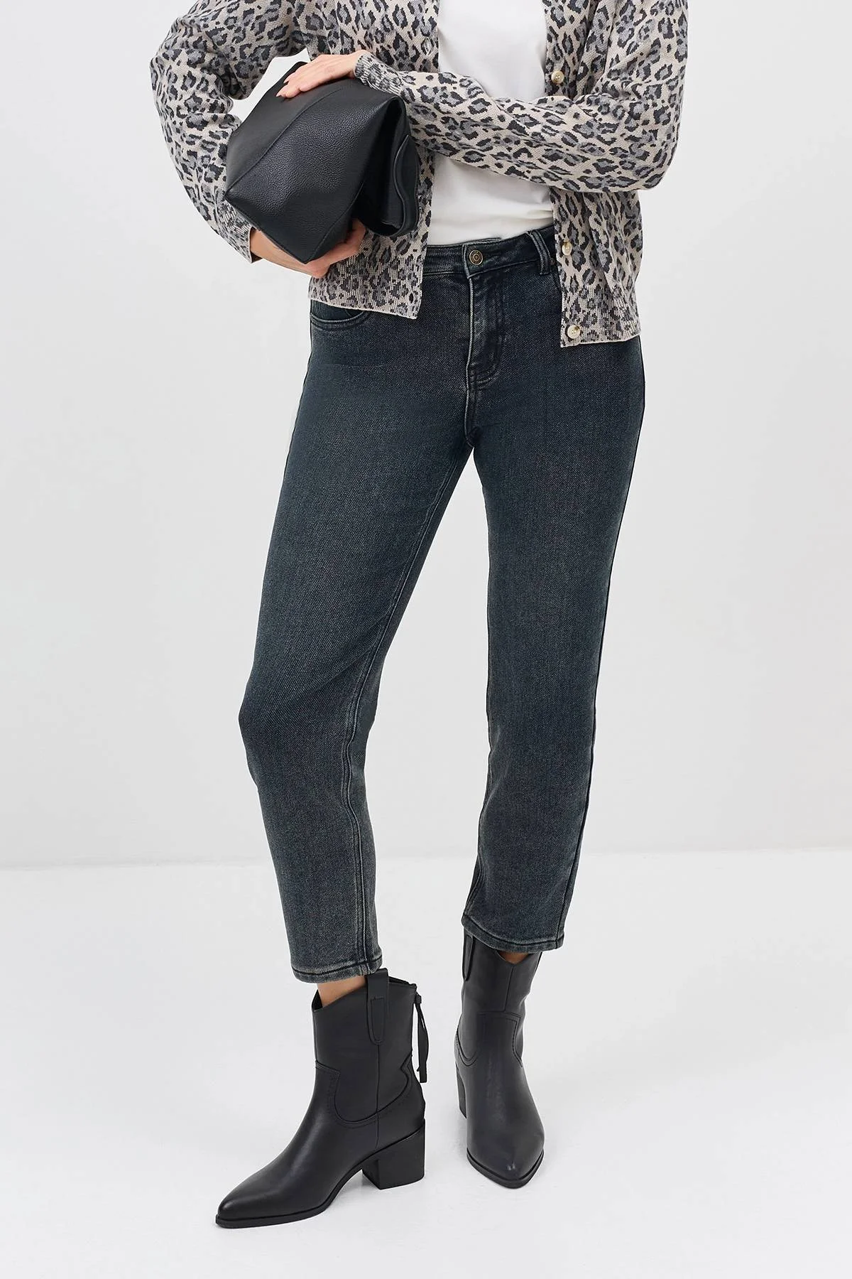 Графитовые джинсы Comfort Fit, 46