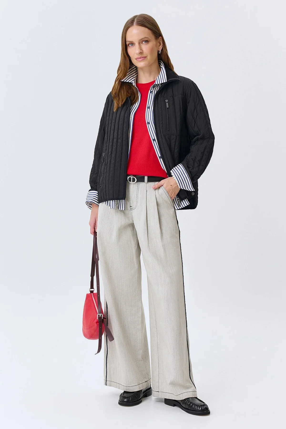 Бомбер с вертикальной стежкой, 40