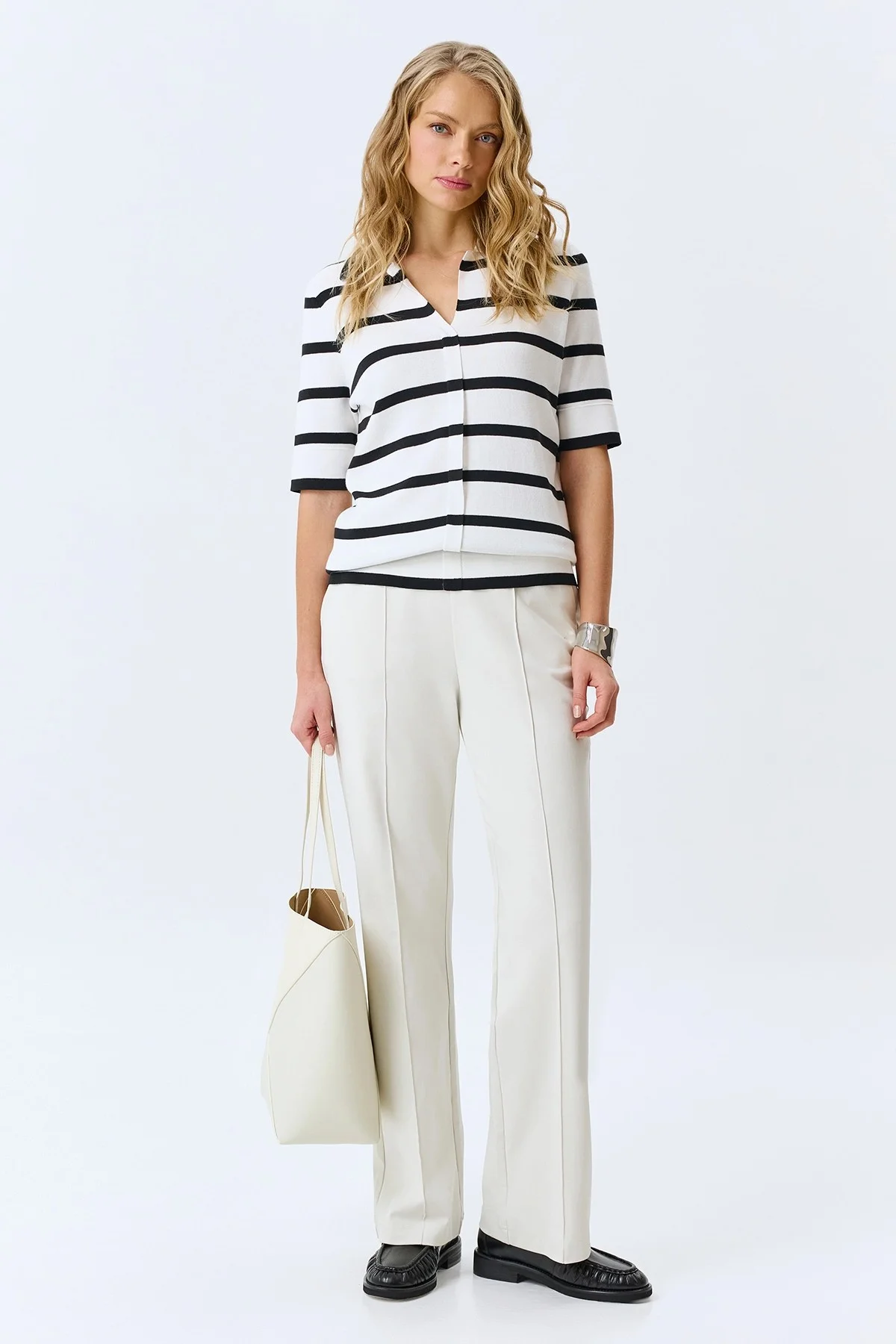 Брюки Boot cut с застроченными стрелками, 40