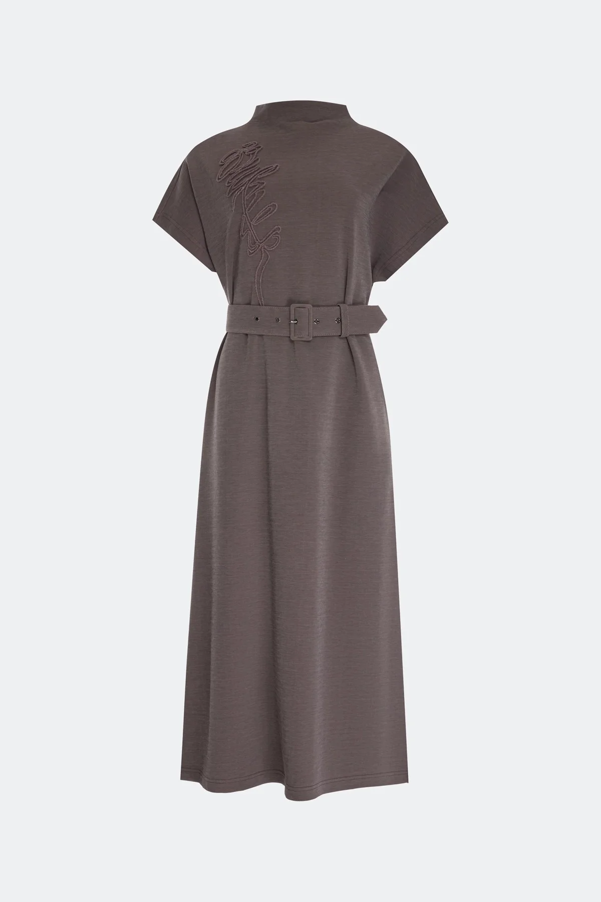 Трикотажное платье с вышивкой, 44