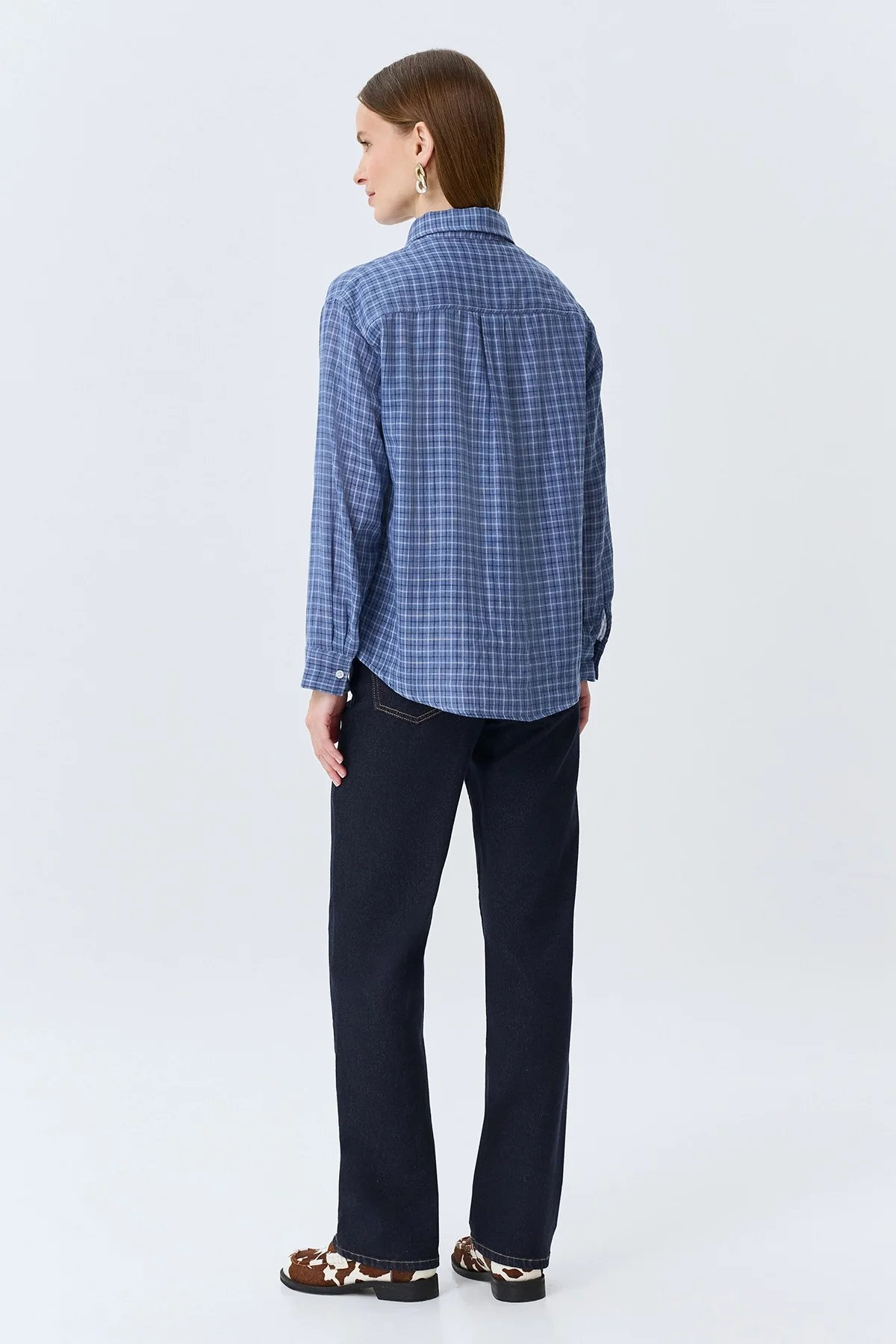 Классические темно-синие джинсы, 38