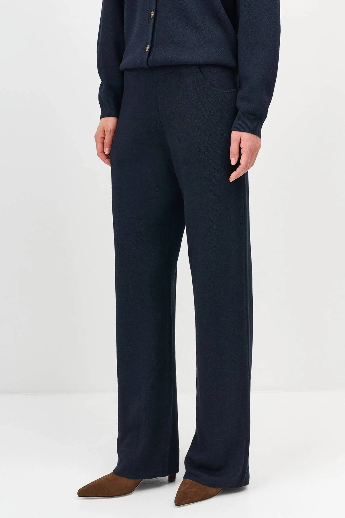 Лимитрированная серия вязаные жаккардовые брюки и ремень, 34