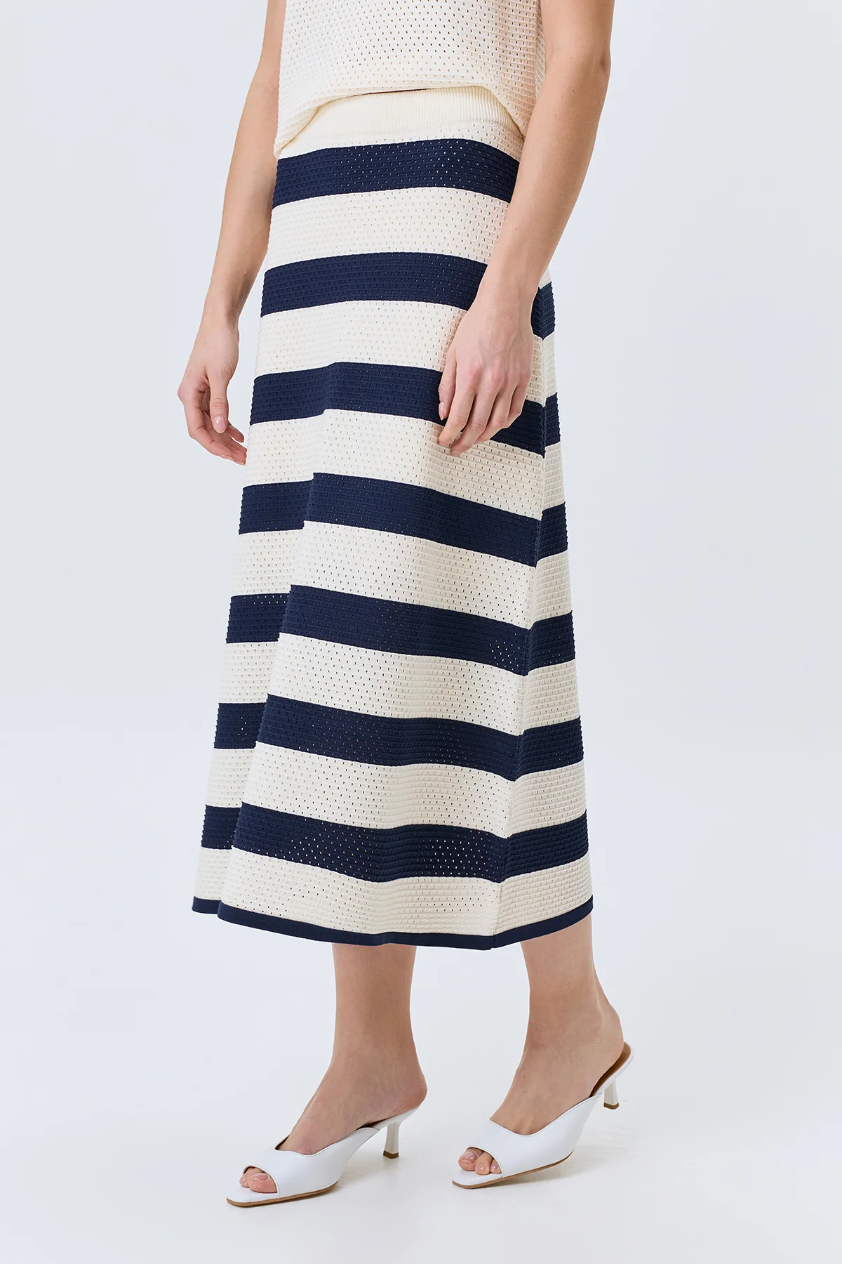 Юбка длинная миди вязаная летняя, 50