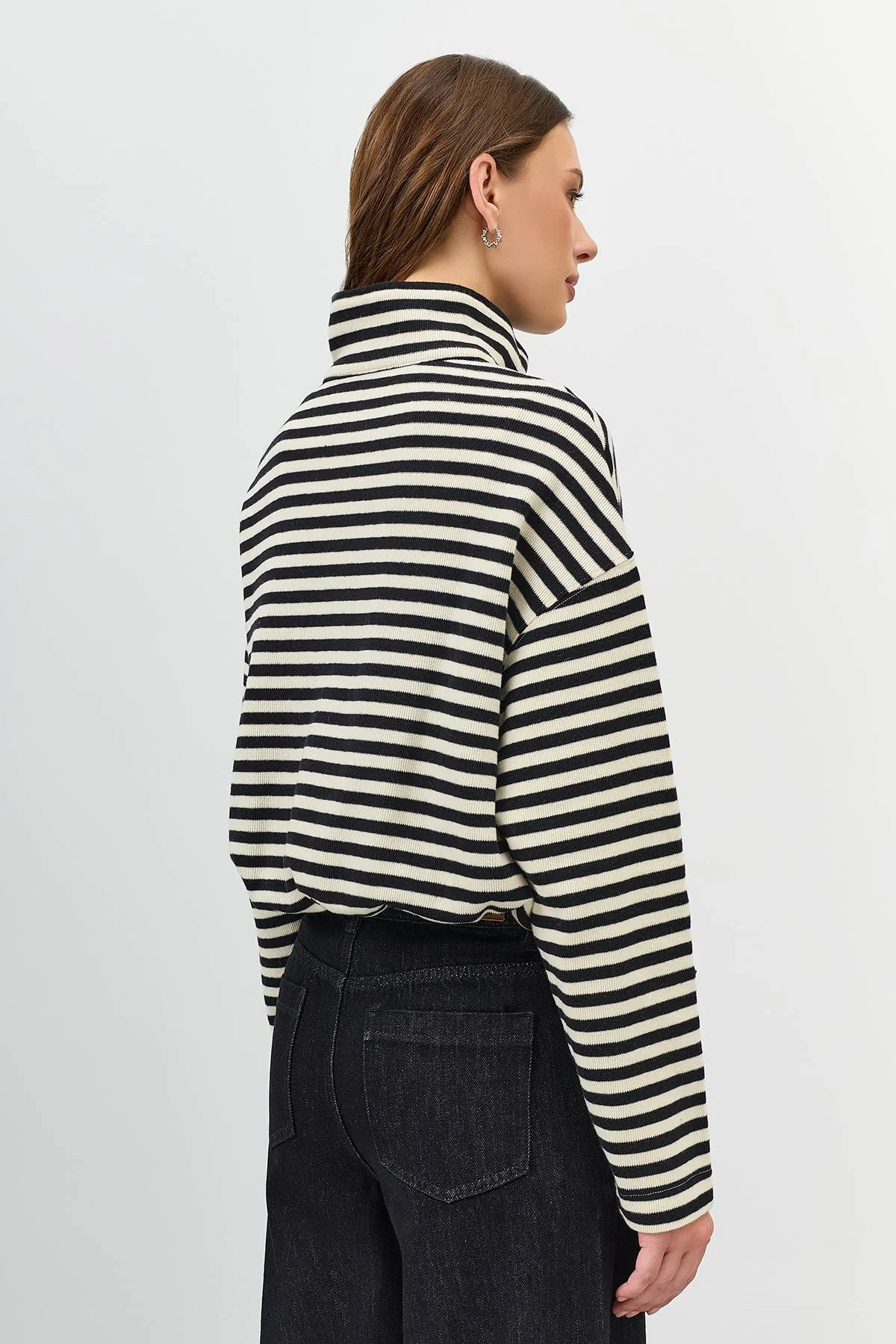 Лимитированная серия джемпер в контрастную полоску и ремень, 48