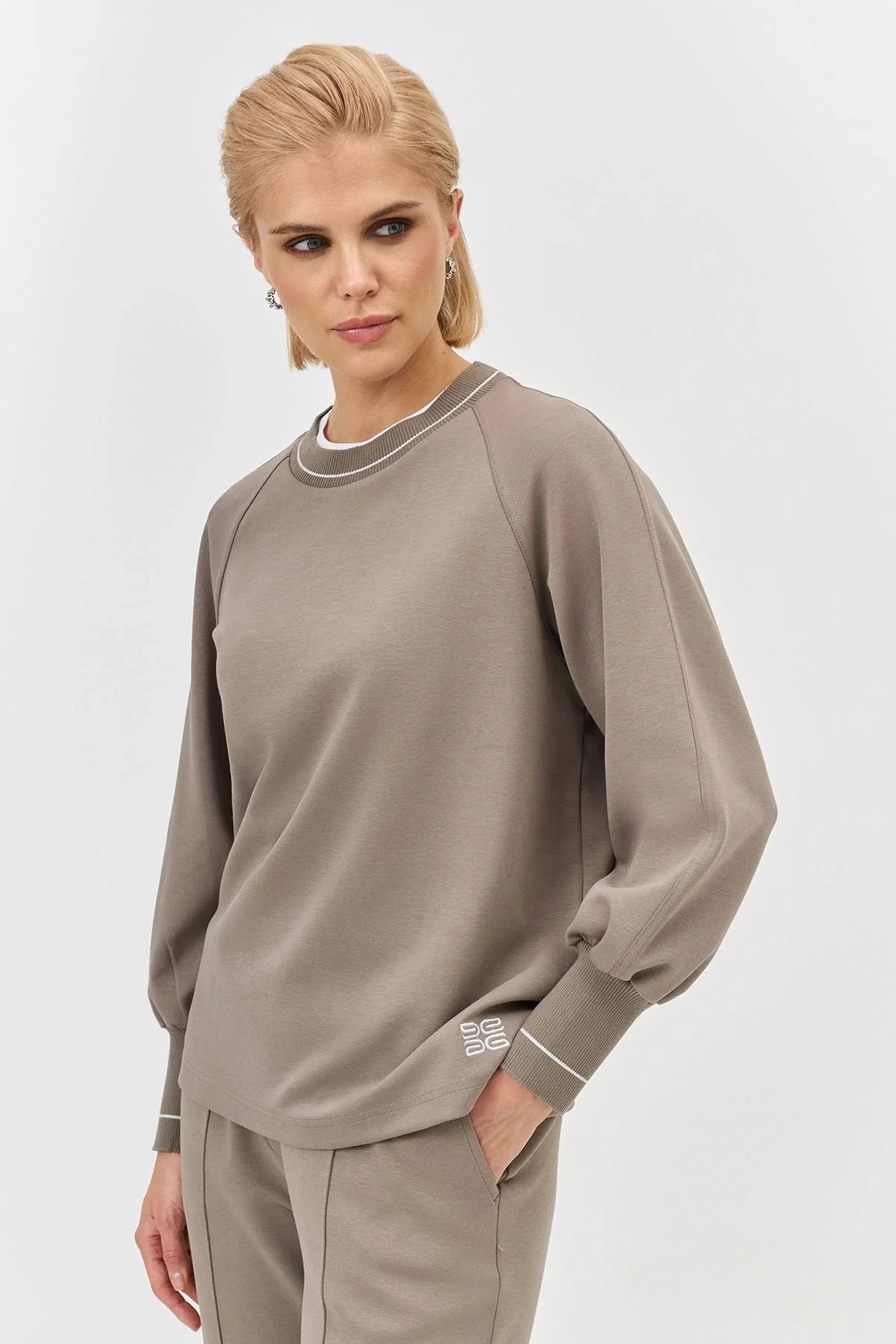 Лимитрированная серия джемпер из хлопкового джерси и ремень, 36