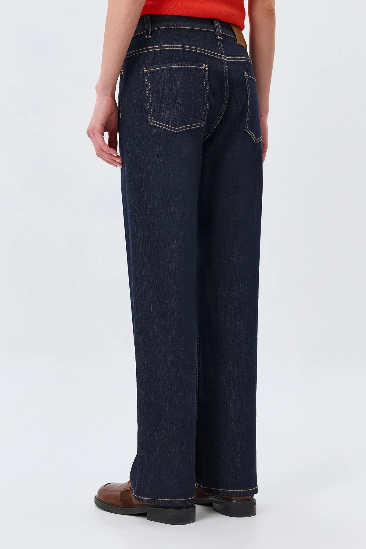 Классические джинсы Straight fit, т-синий, 38