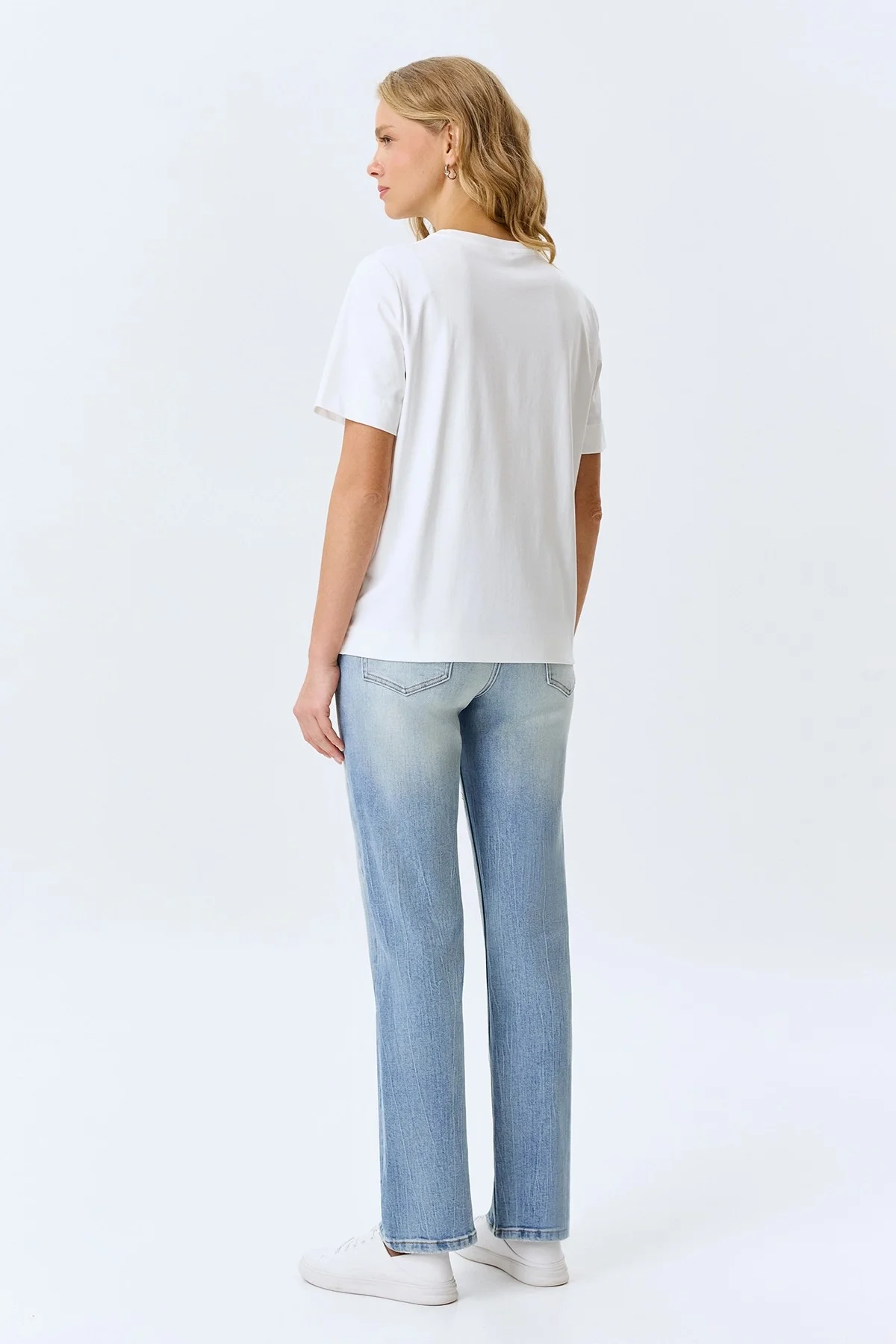 Джинсы Straight fit с мраморной варкой, 36