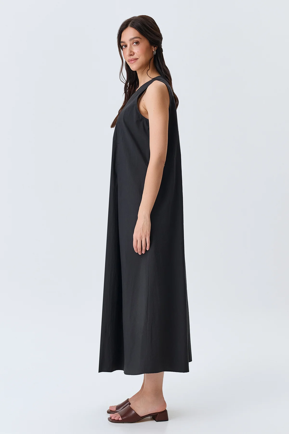 Платье макси с акцентными складками, 48