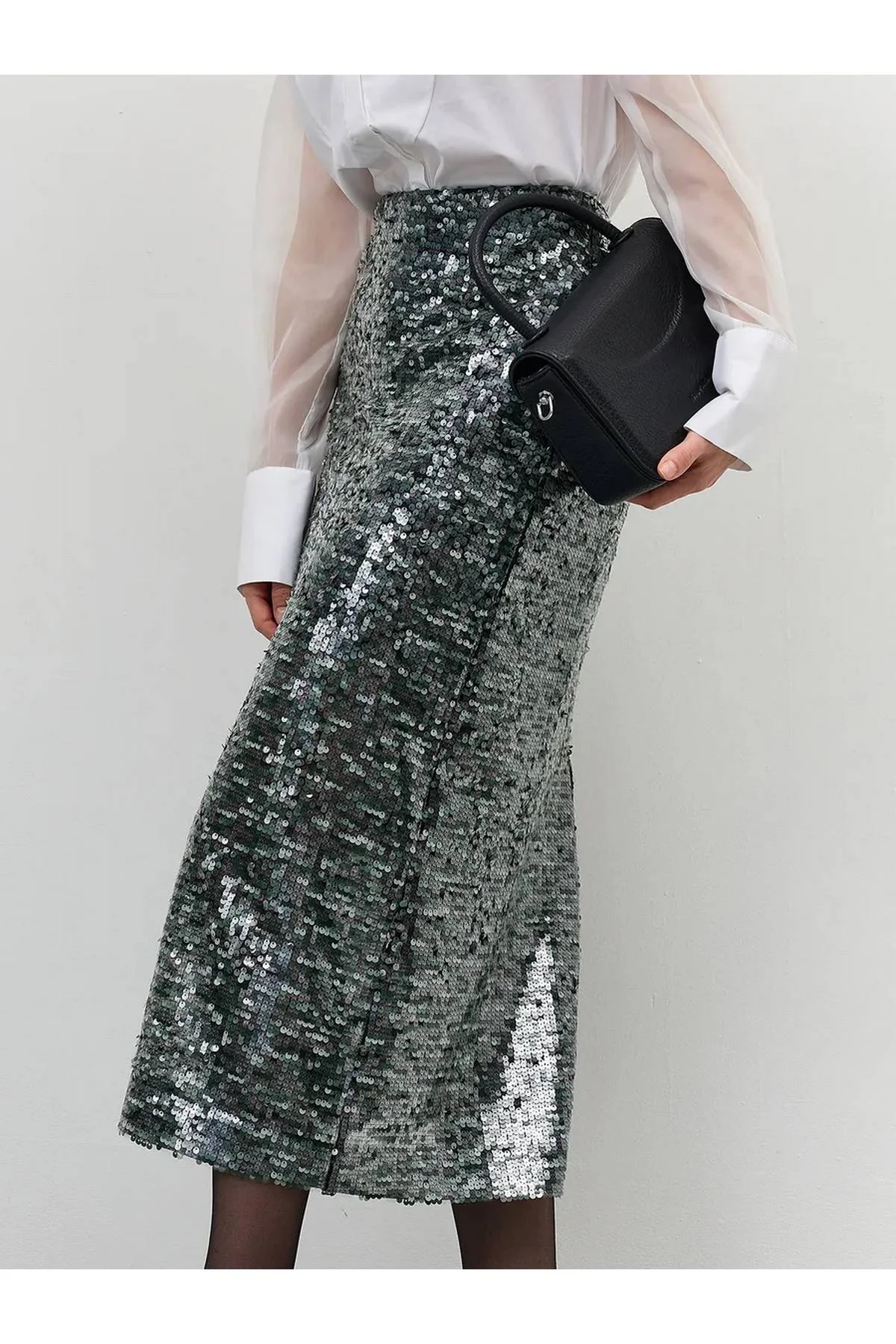 Лимитированная серия юбка с паетками и ремень, 50 Лимитированная серия юбка с паетками и ремень, 50