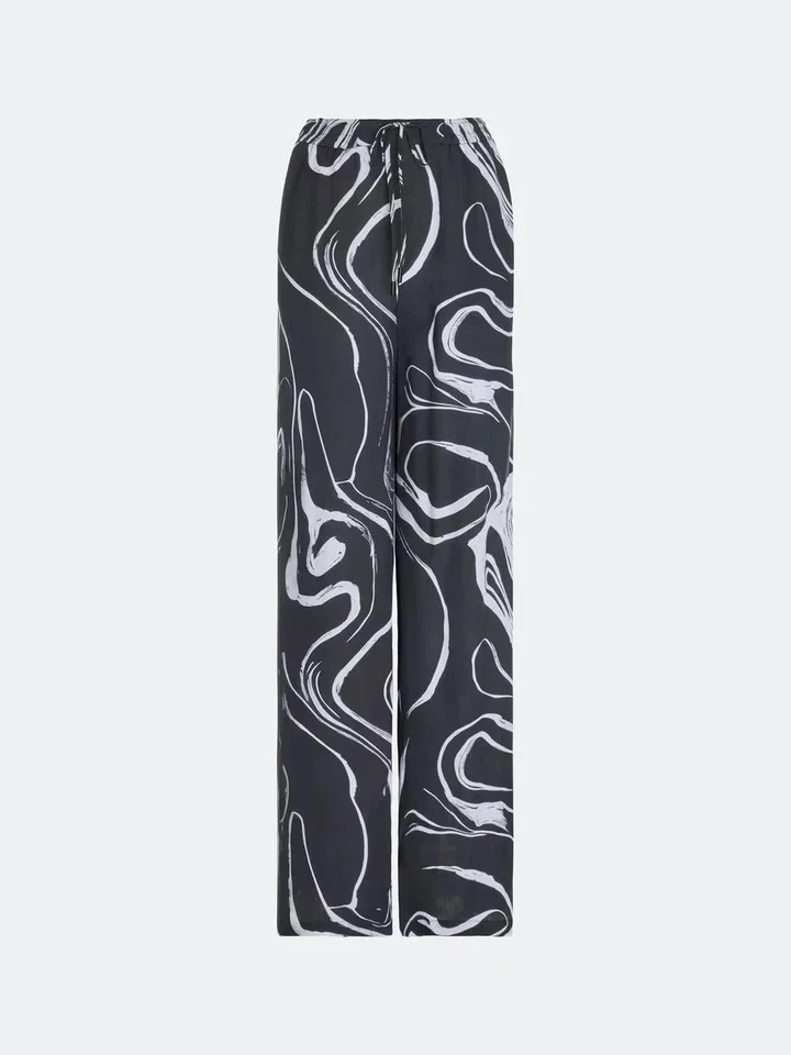Брюки с графичным принтом, 46