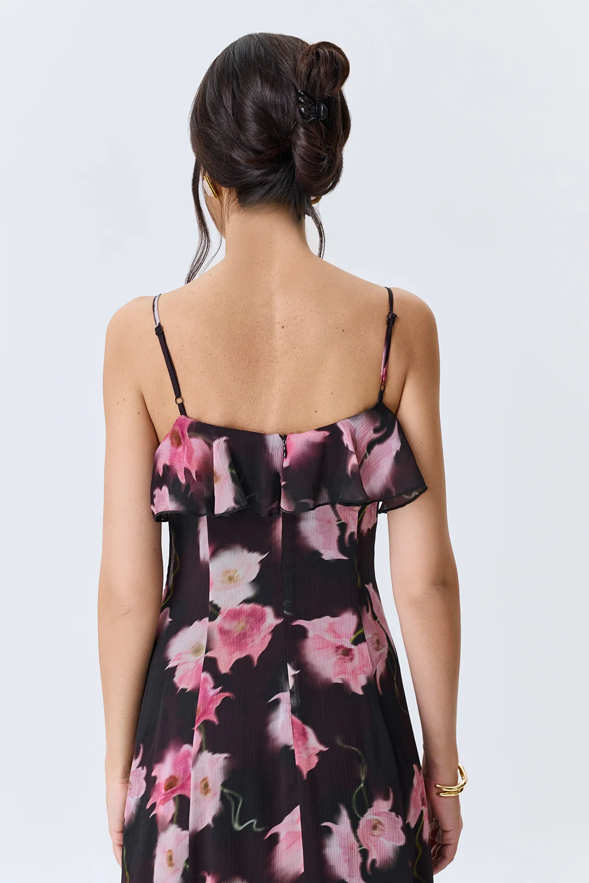 Романтичное платье с ярким цветочным принтом, 42