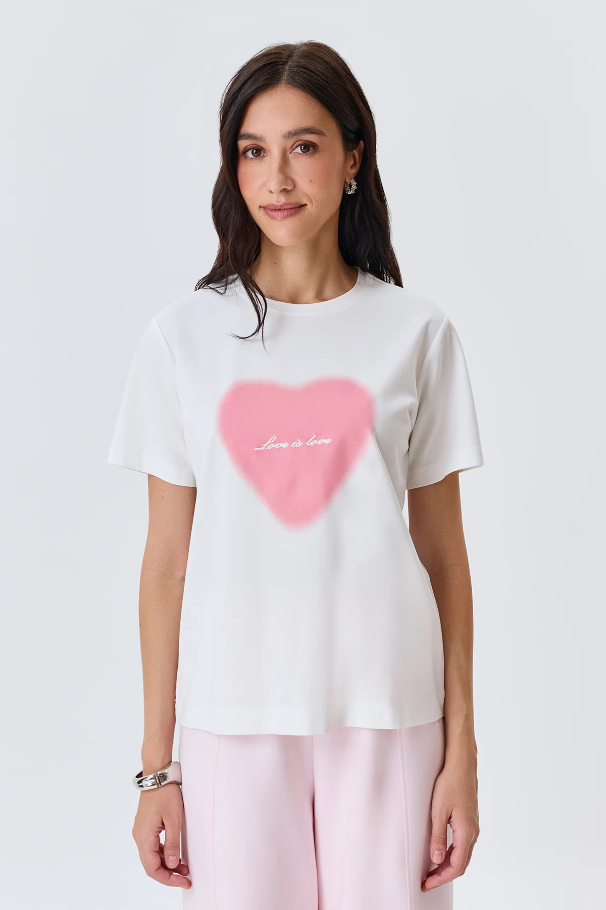 Футболка с принтом "сердце", 44