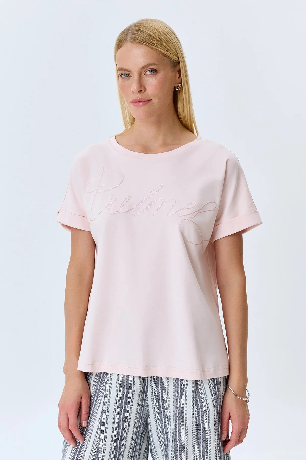 Свободная футболка из 100% хлопка, 34