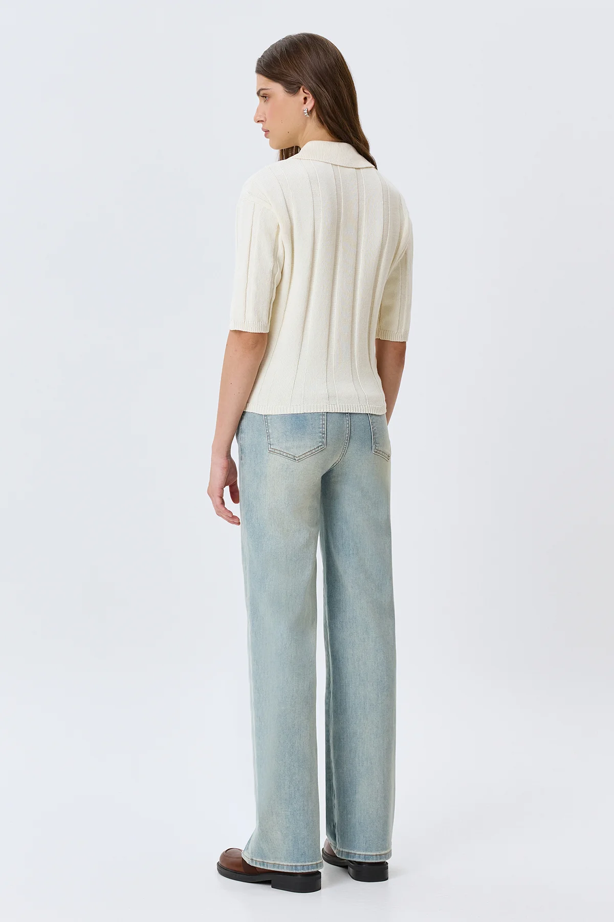 Поло в рубчик из 100% хлопка, 42