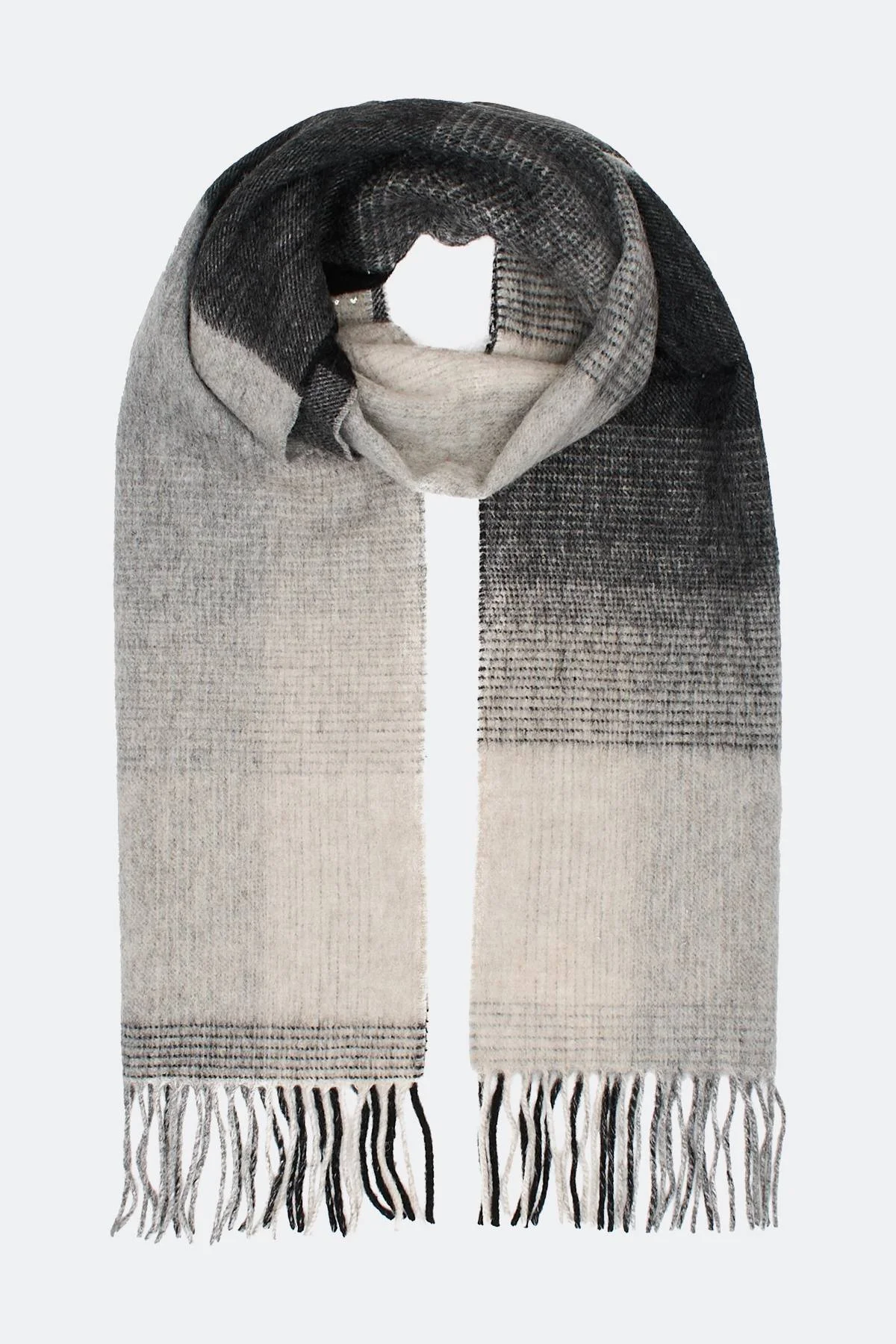 Шарф из 100% шерсти с клетчатым принтом, One