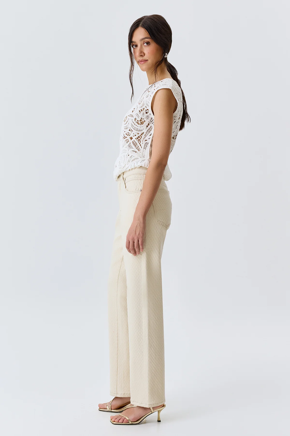 Жаккардовые джинсы прямого силуэта, 48