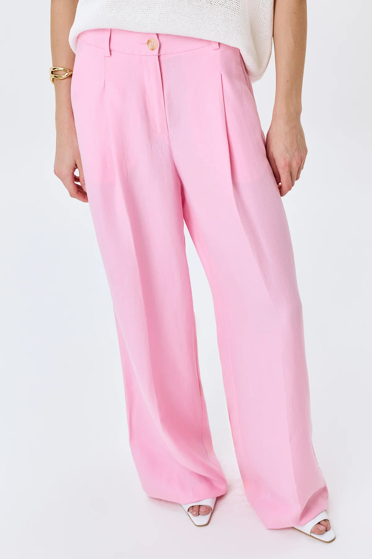 Яркие брюки из тенселя, 48