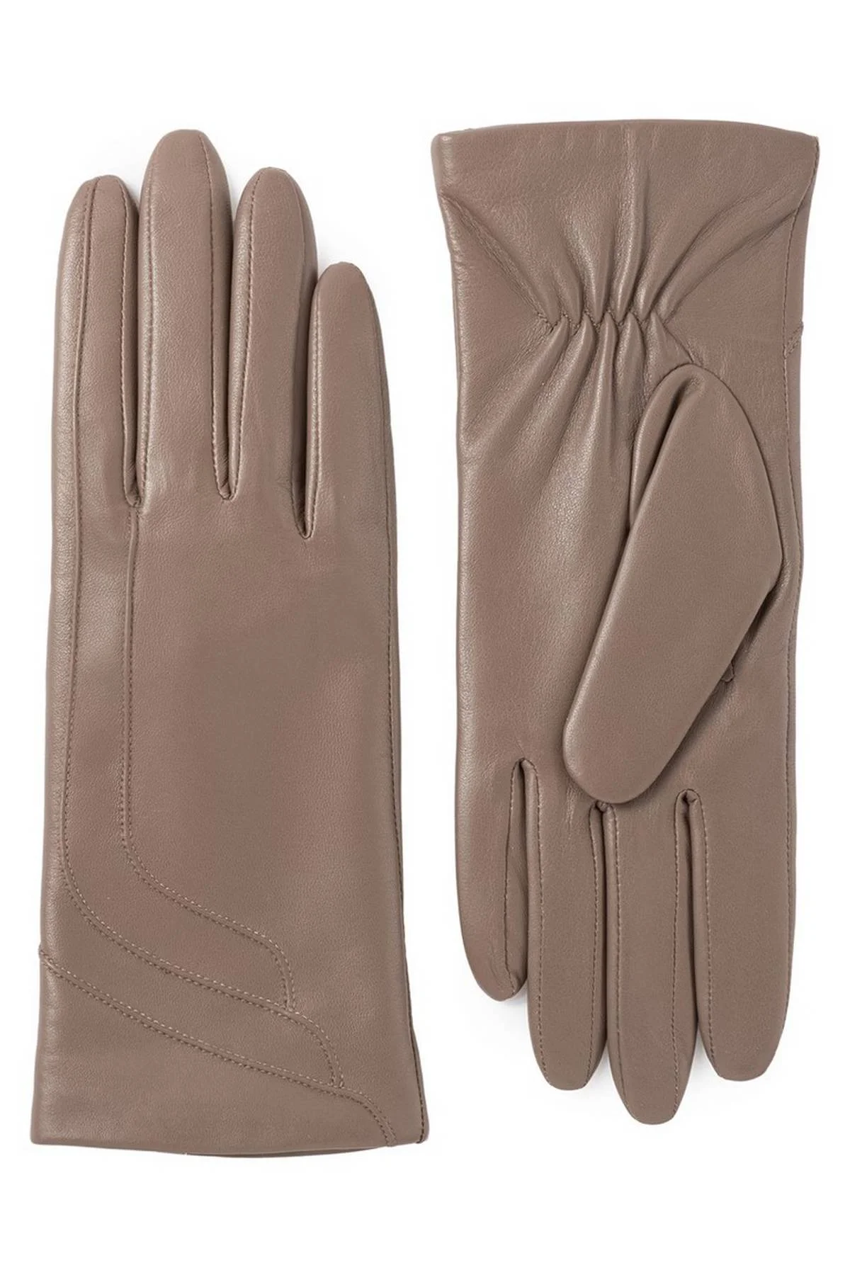 Перчатки жемчужно-серые, 6,5