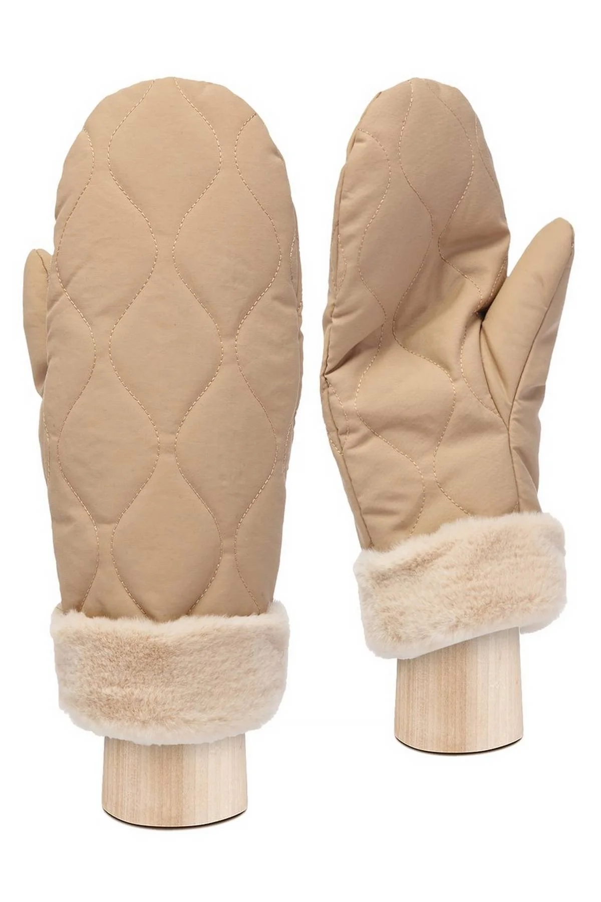 Рукавицы бежевые, M