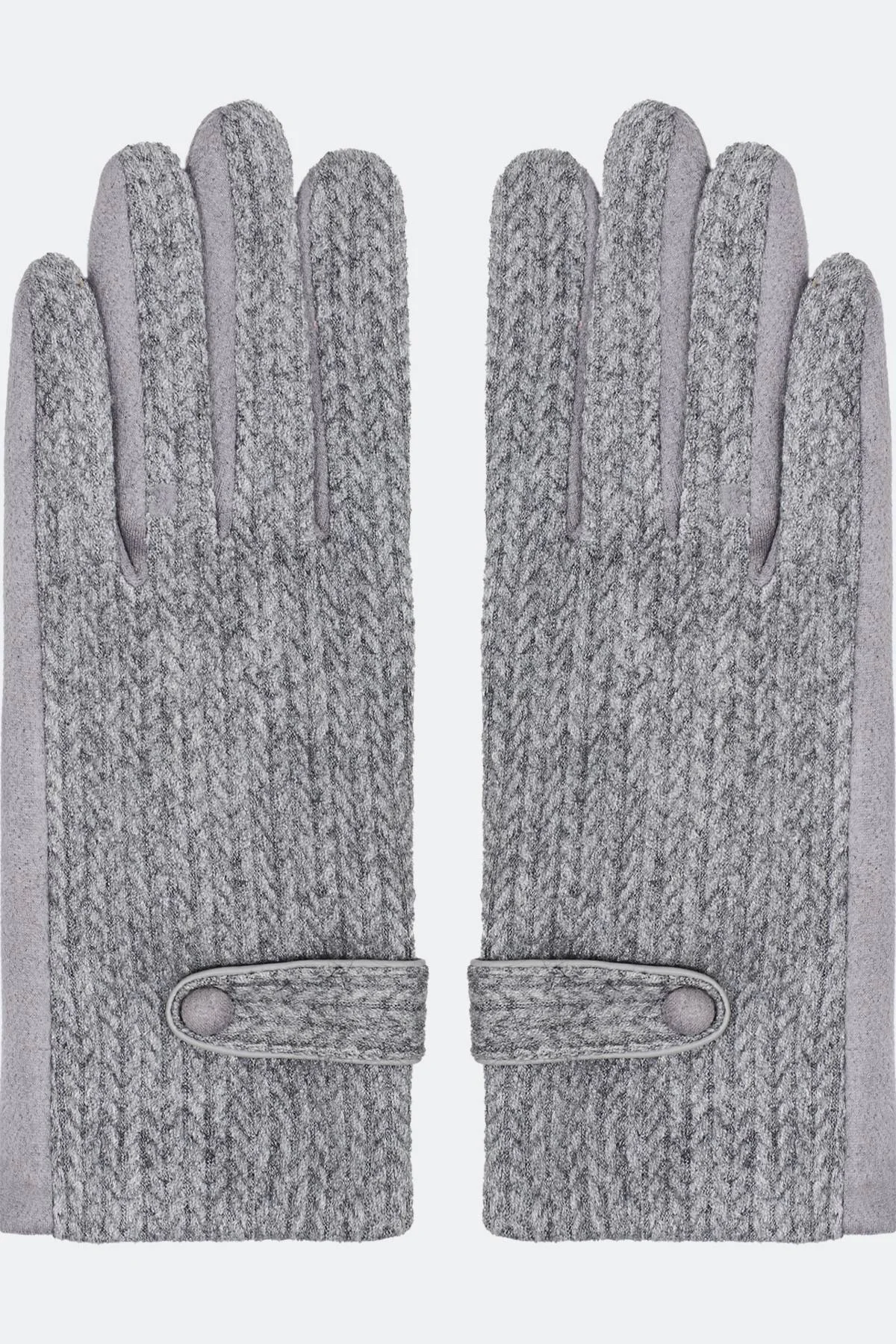 Комбинированные перчатки с хлястиками, One