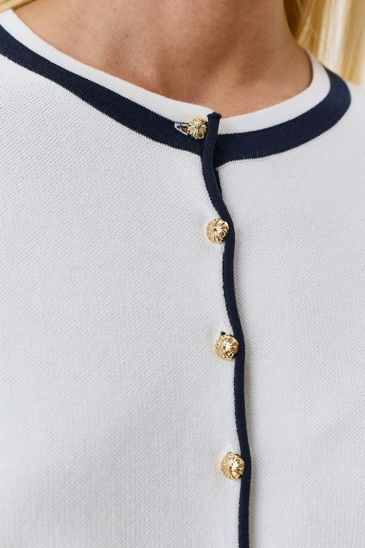 Кардиган с контрастными полосками, 36