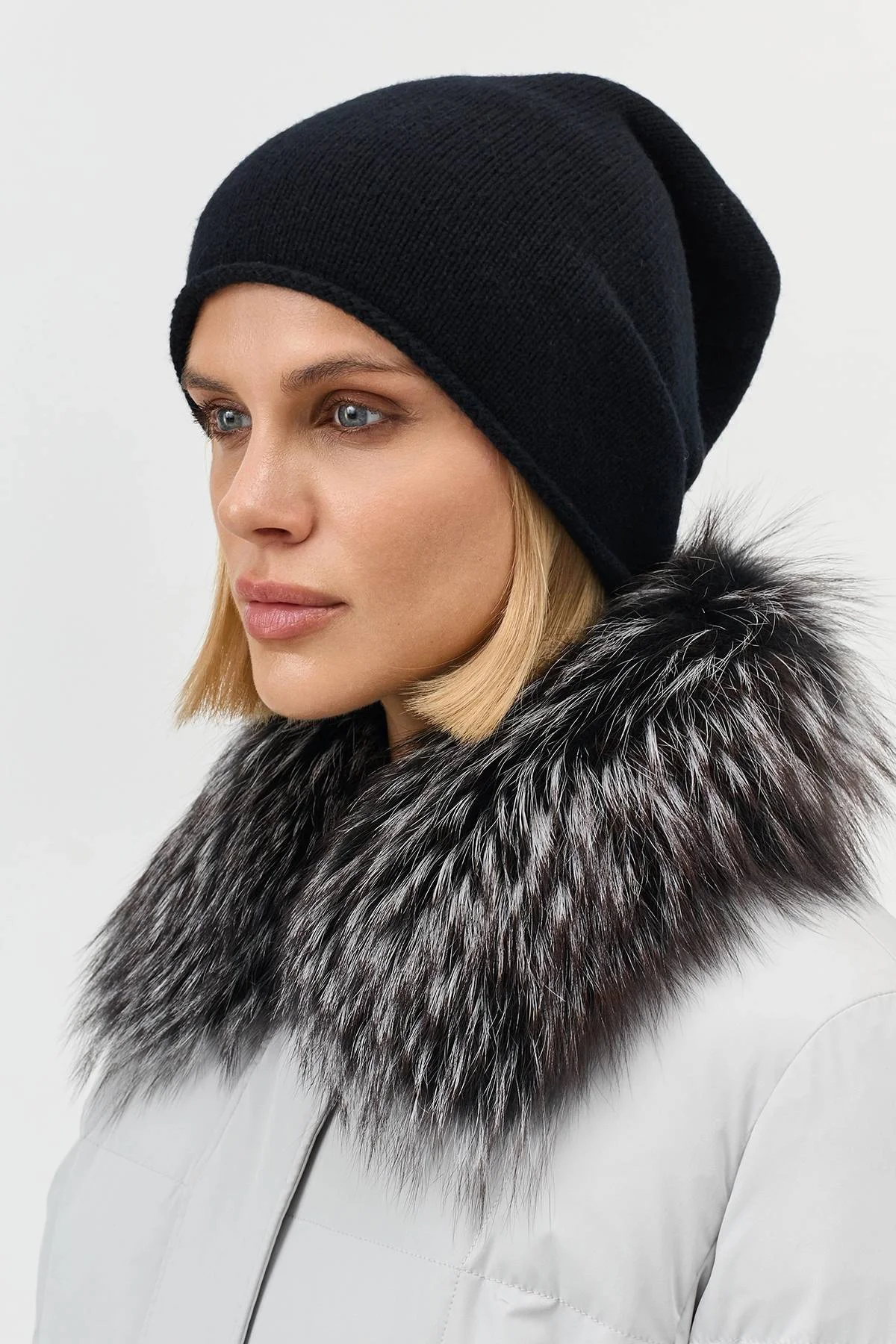 Черная шапка из 100% шерсти, One